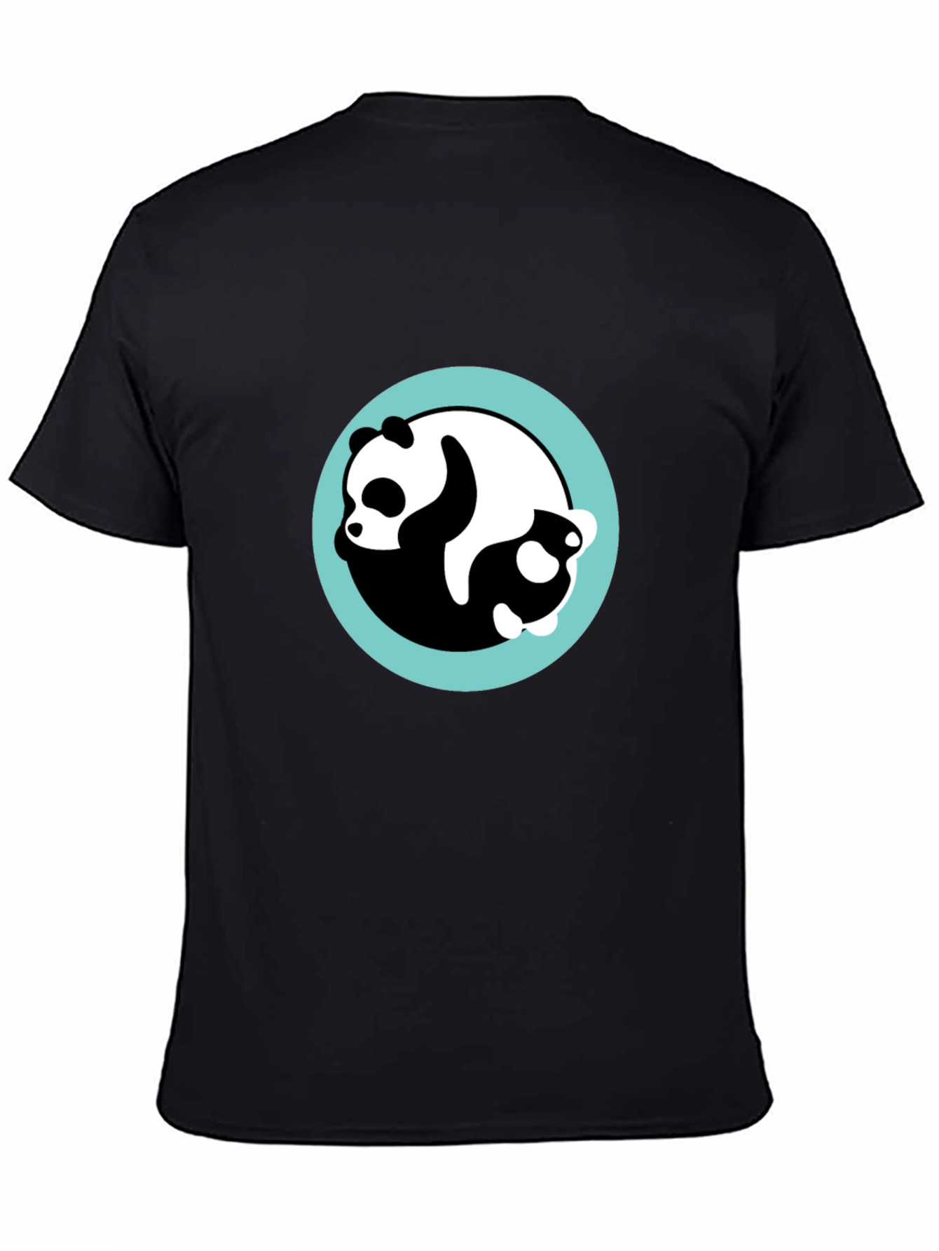 Yin Yang Panda Black T-Shirt