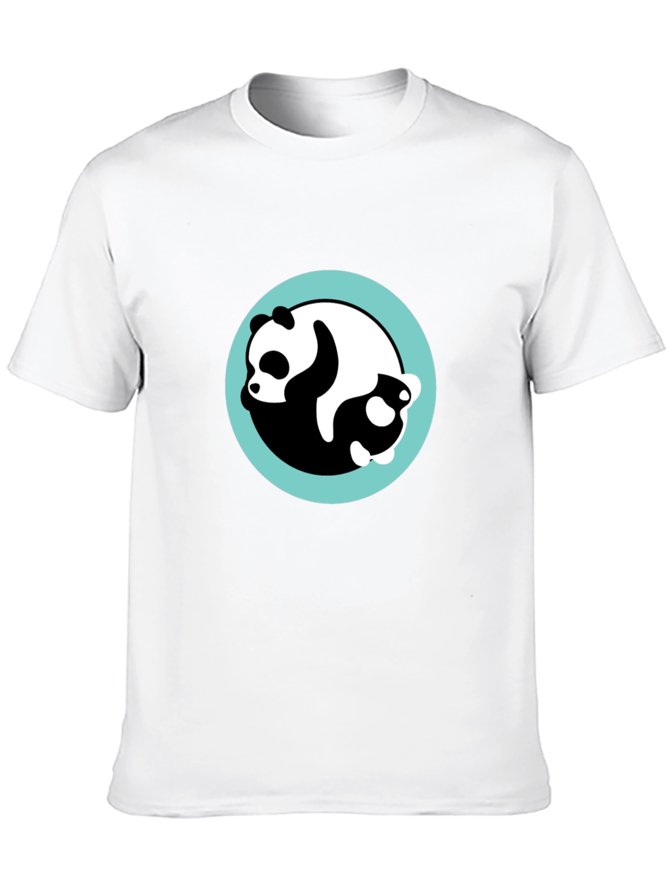 Yin Yang Panda Black T-Shirt