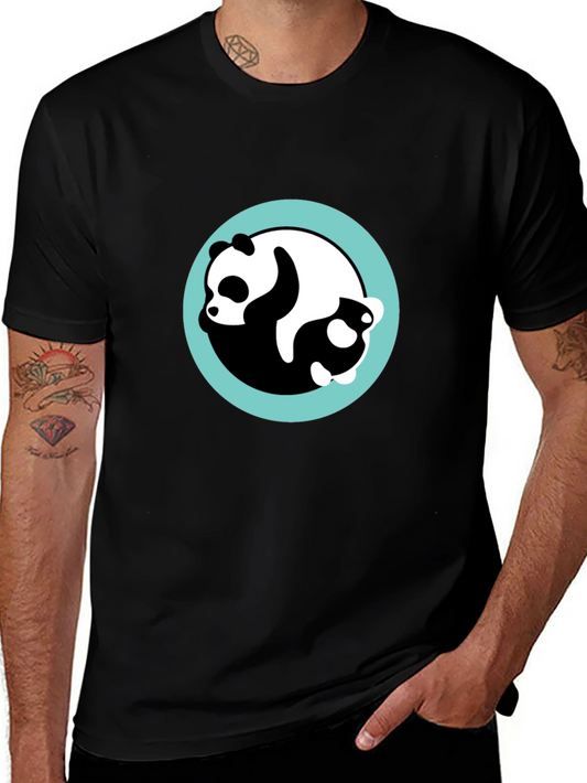 Yin Yang Panda Black T-Shirt
