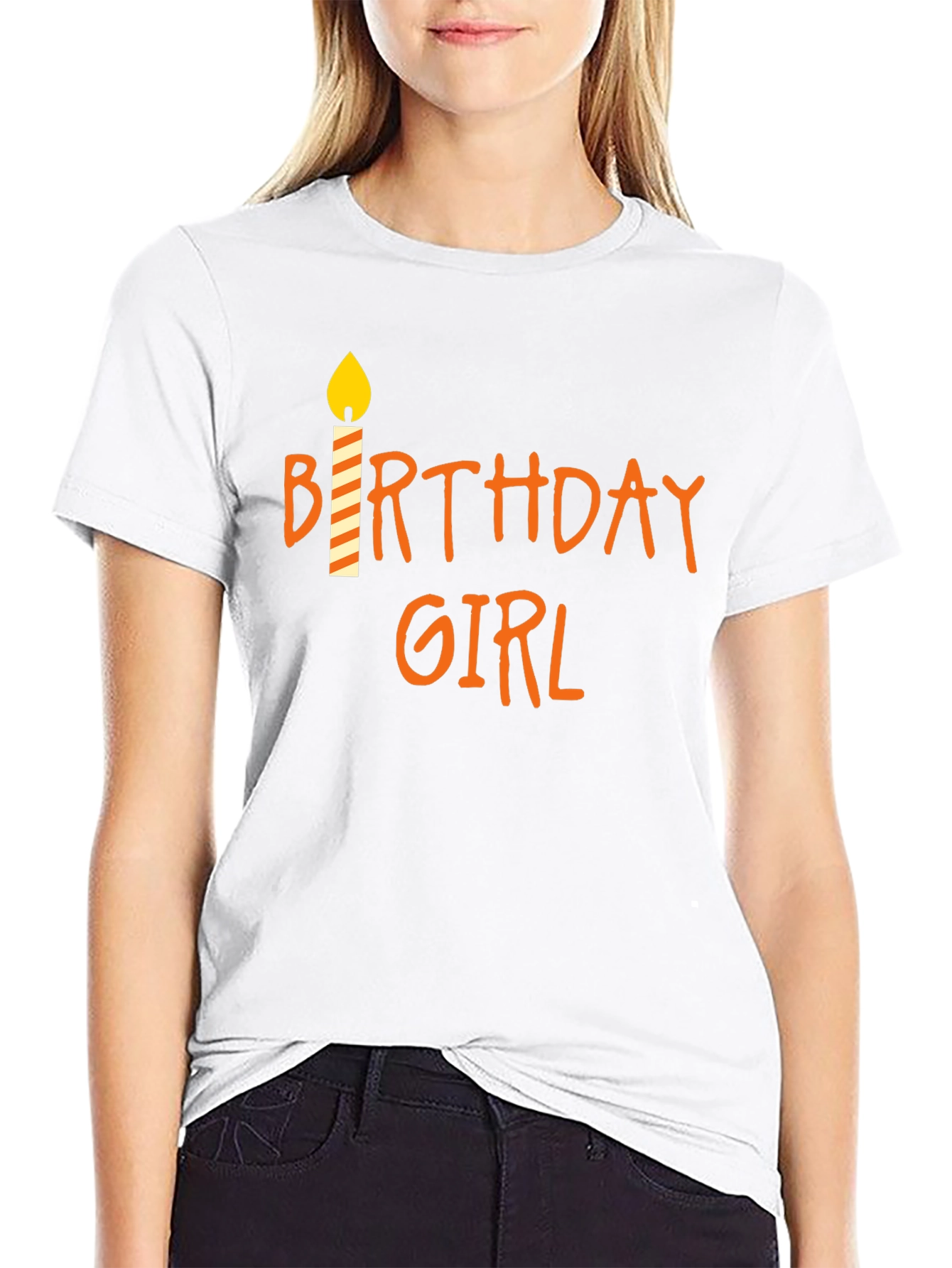 Birthday Girl T-Shirt - Candle Design