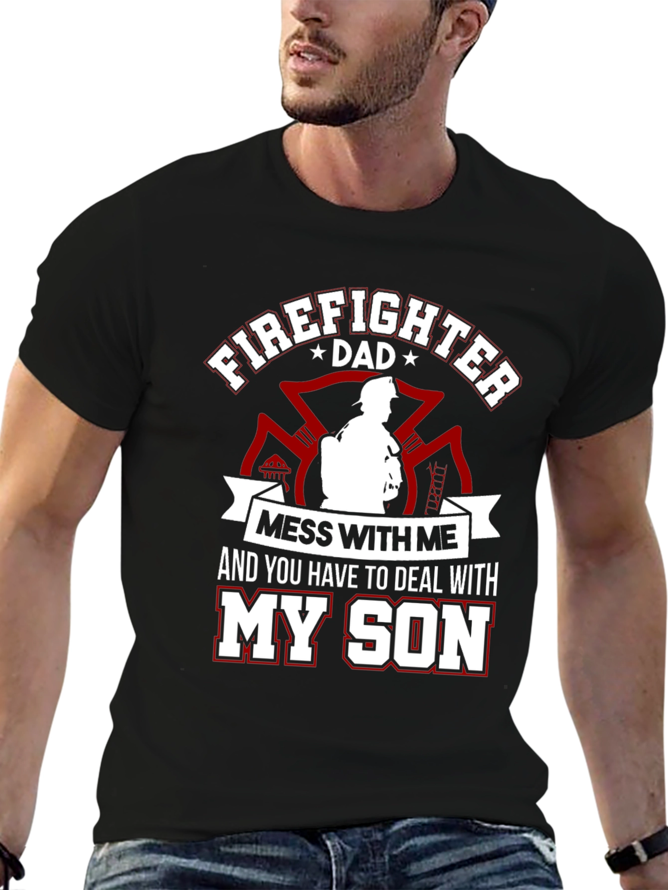 Firefighter Dad T-Shirt - Protect My Son