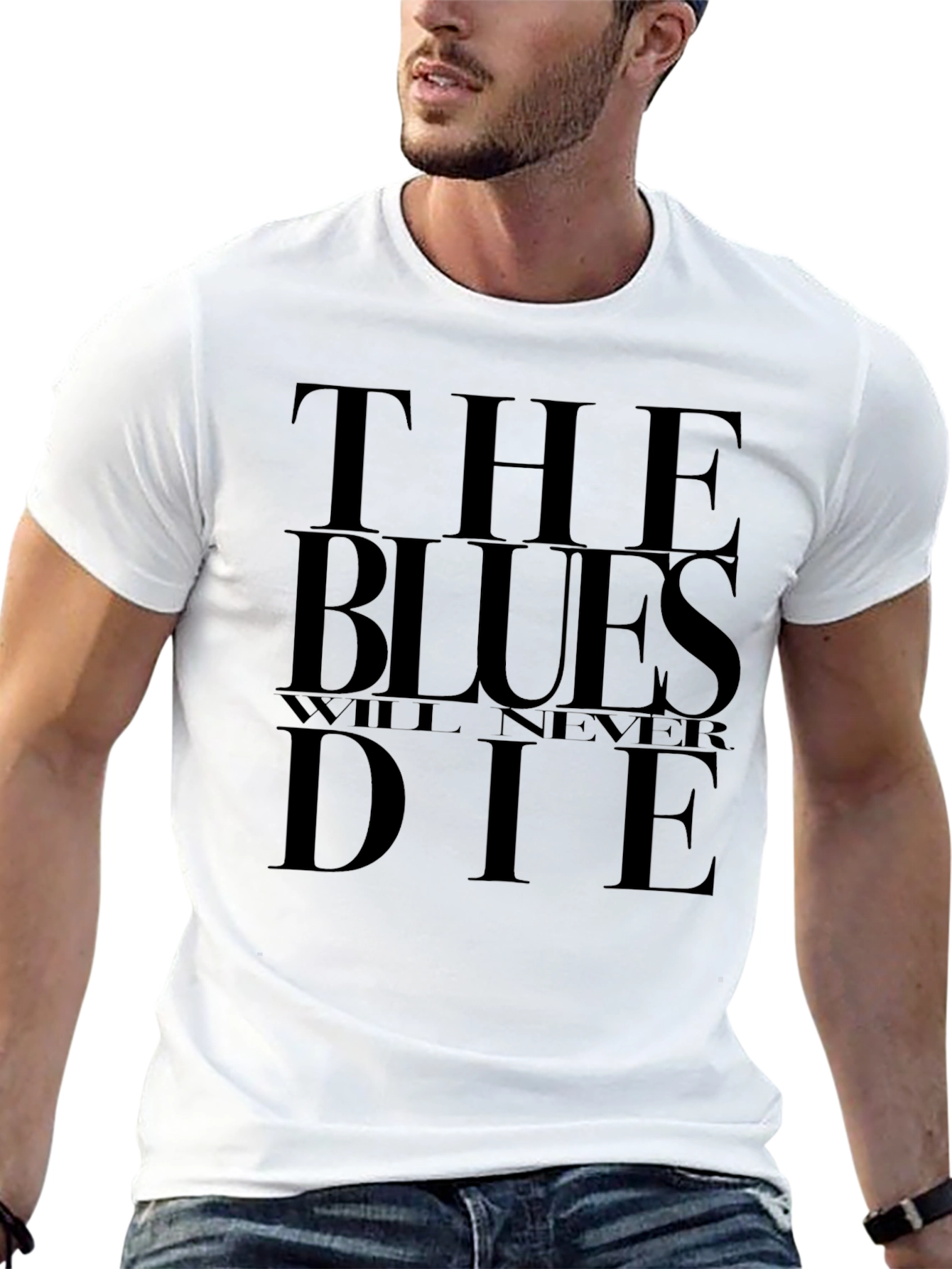The Blues Will Never Die Black T-Shirt