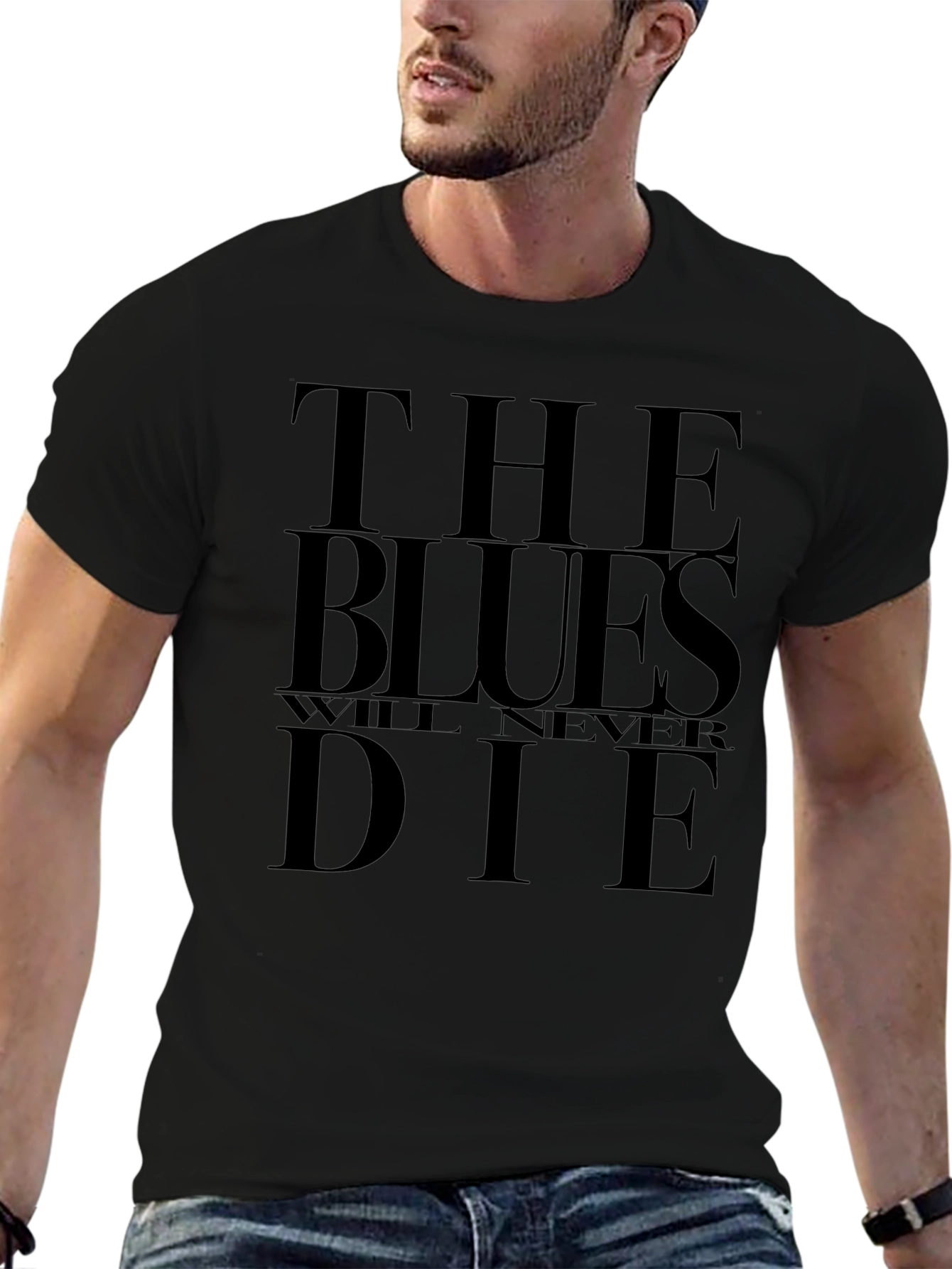 The Blues Will Never Die Black T-Shirt