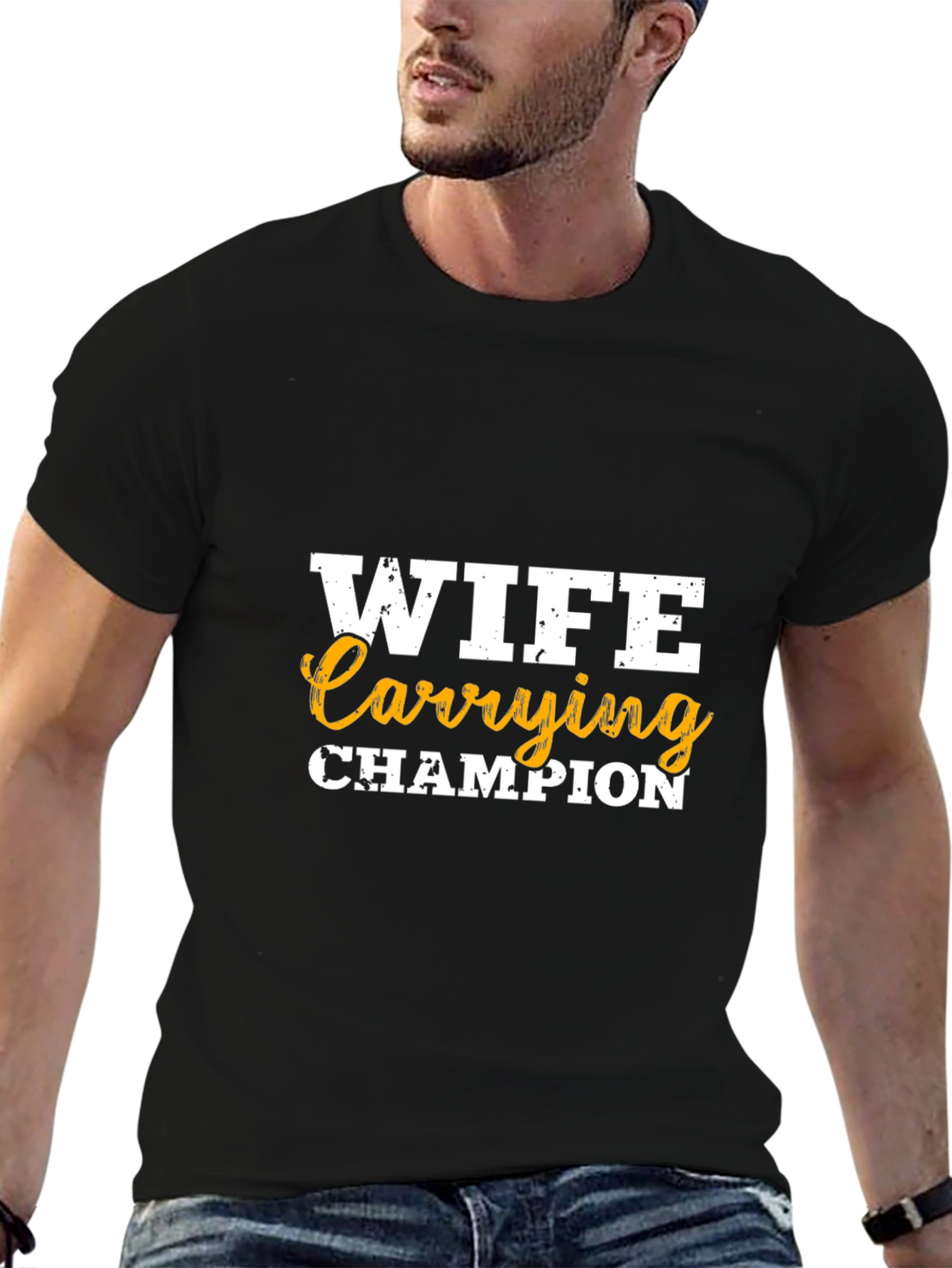 Wife Carrying Champion Graphic Tee - Funny Husband Shirt