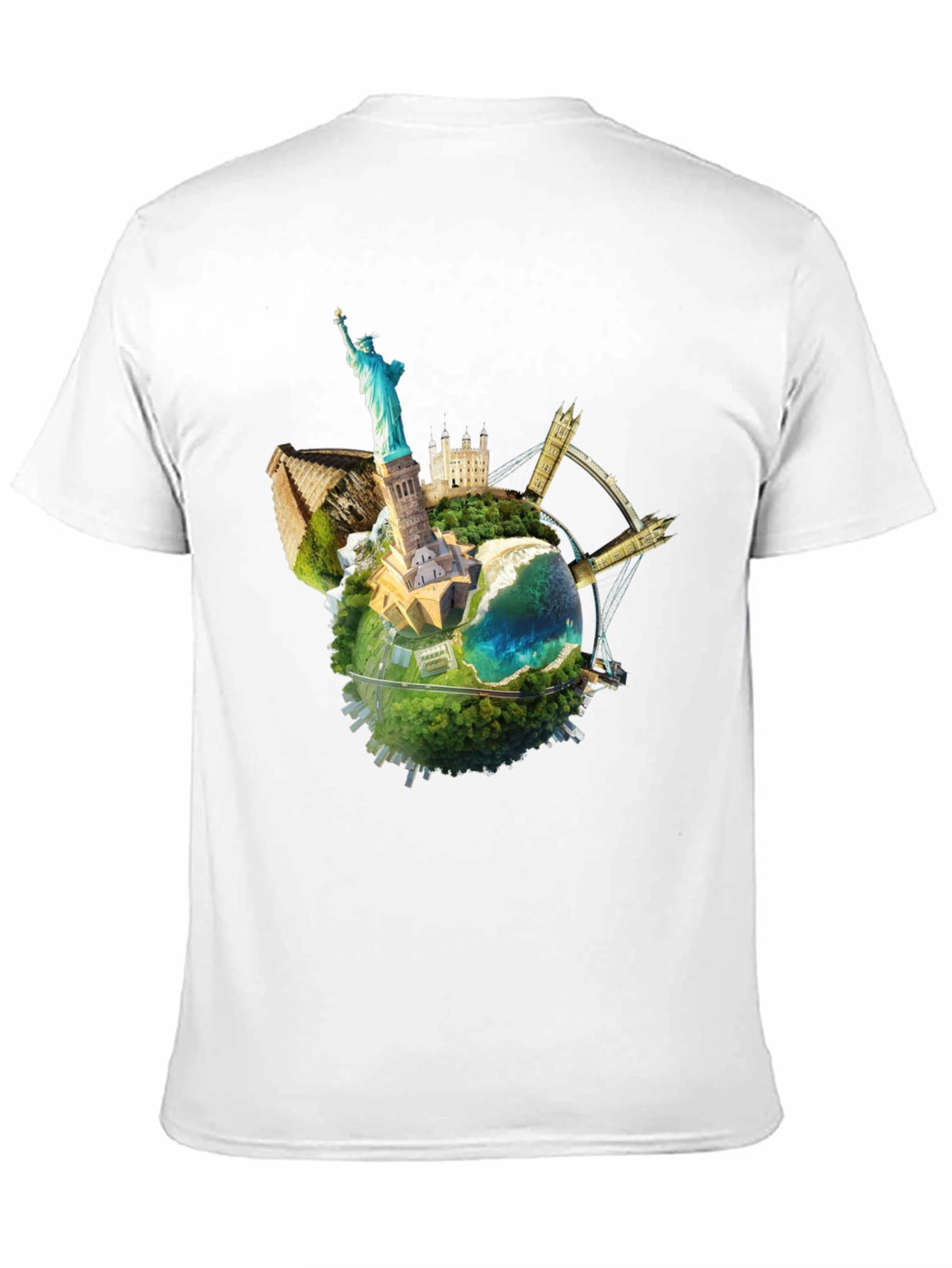 Globe Landmarks Graphic Tee - Black