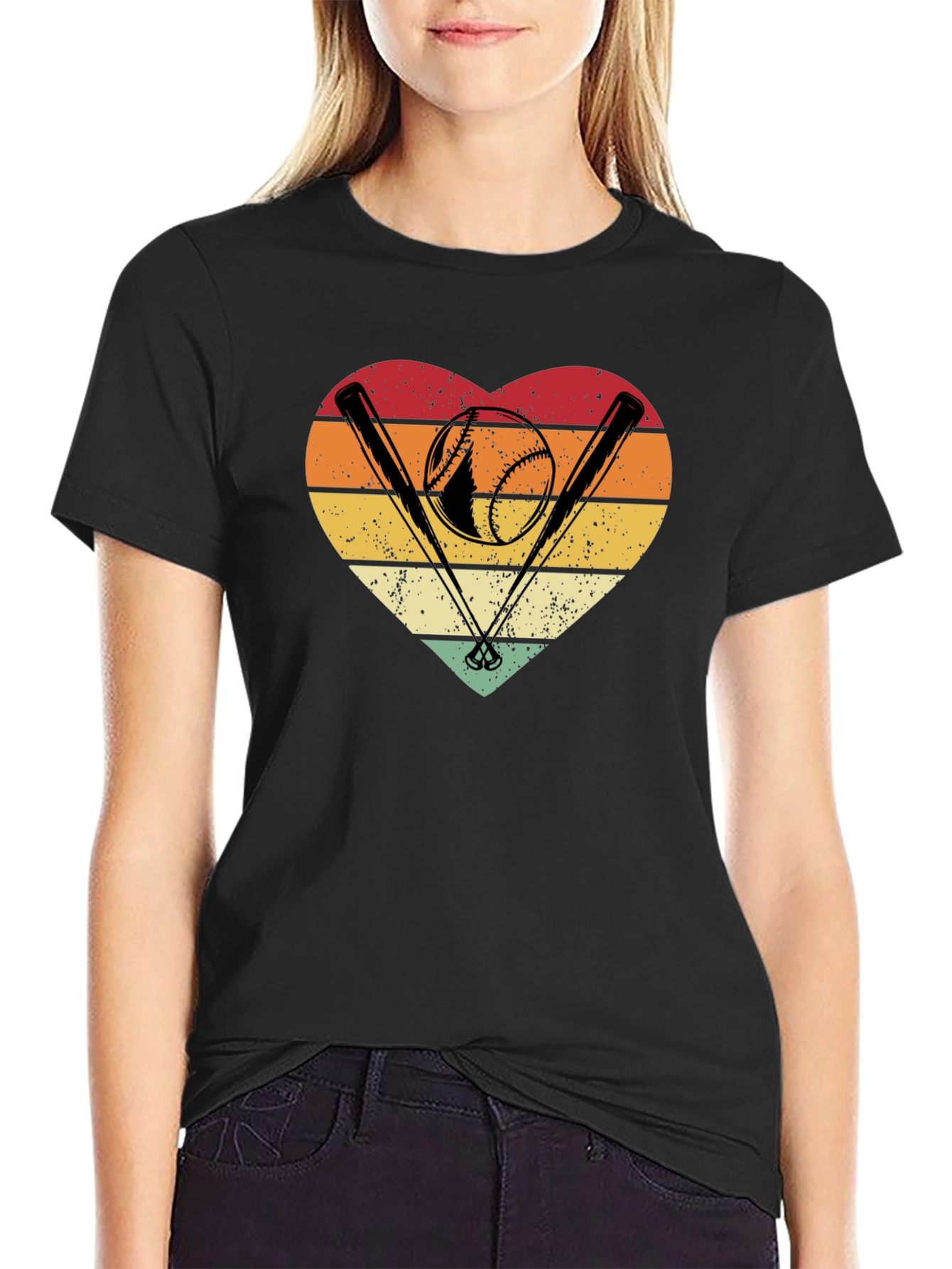 Baseball Heart Graphic Tee