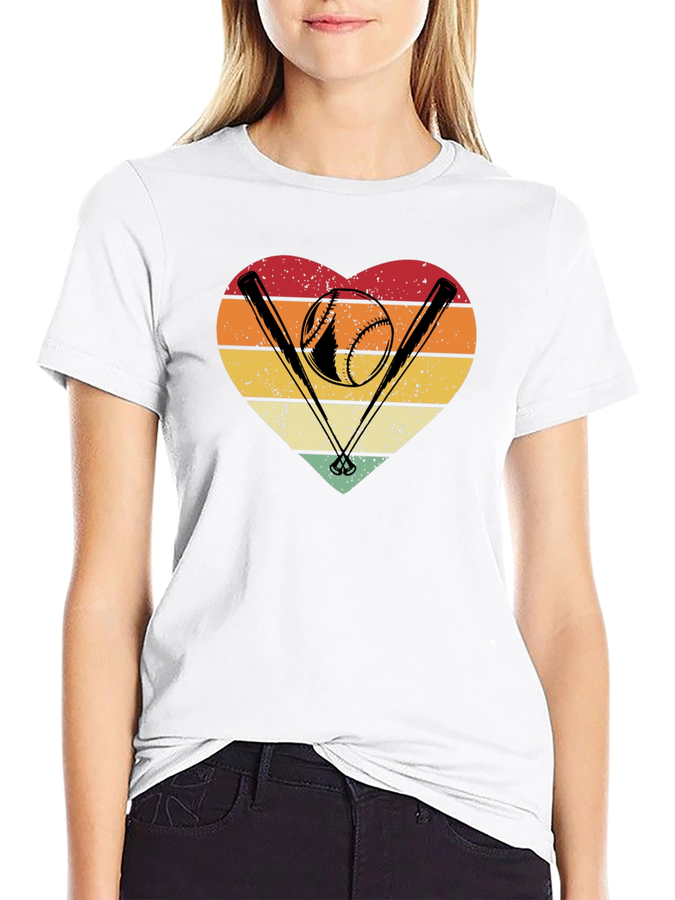 Baseball Heart Graphic Tee