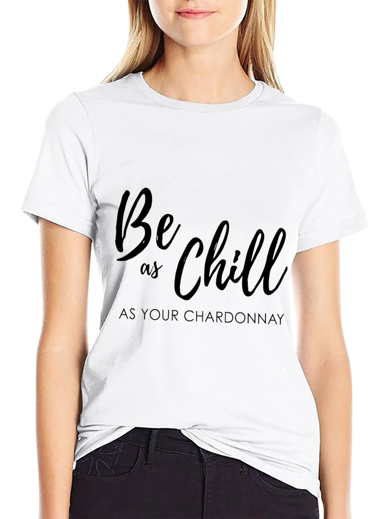 Chill Chardonnay Graphic Tee - Relaxed Comfort