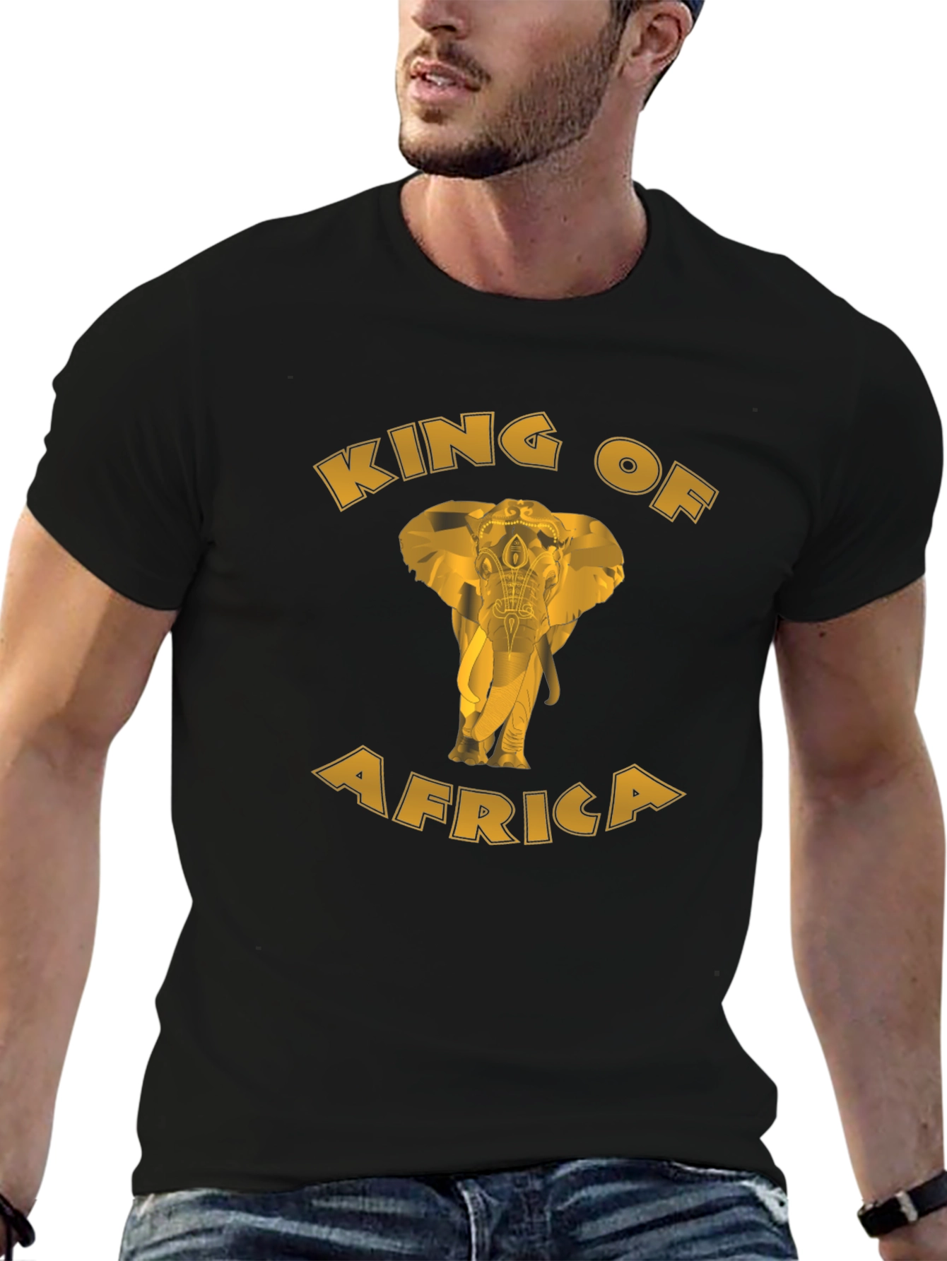 King of Africa Elephant Graphic T-Shirt
