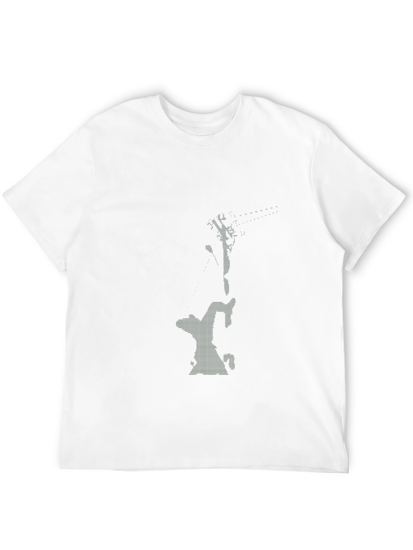 Stylish Black Graphic Tee - Climbing Design