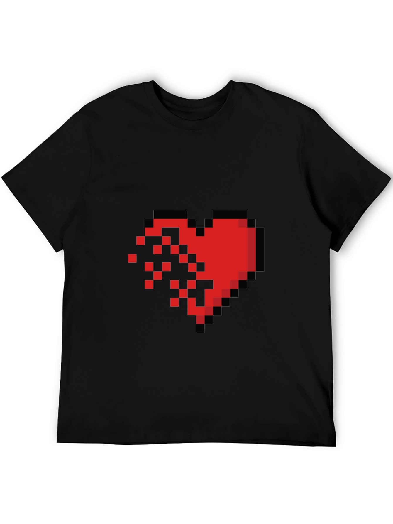 Pixel Heart Graphic Tee - Black