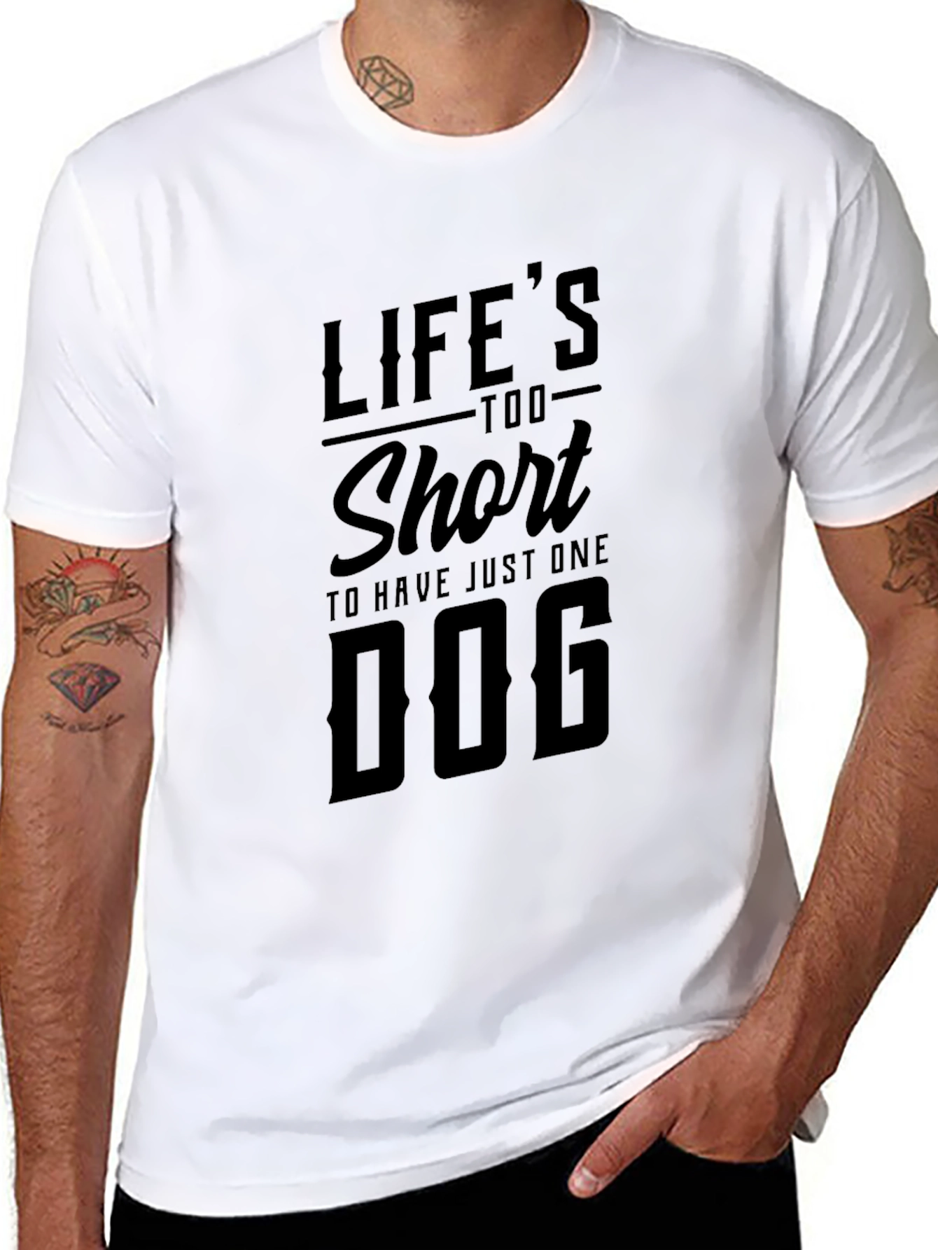Lifes Too Short Black Graphic Tee