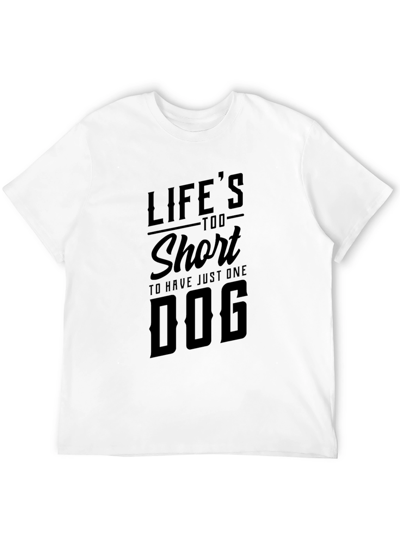 Lifes Too Short Black Graphic Tee