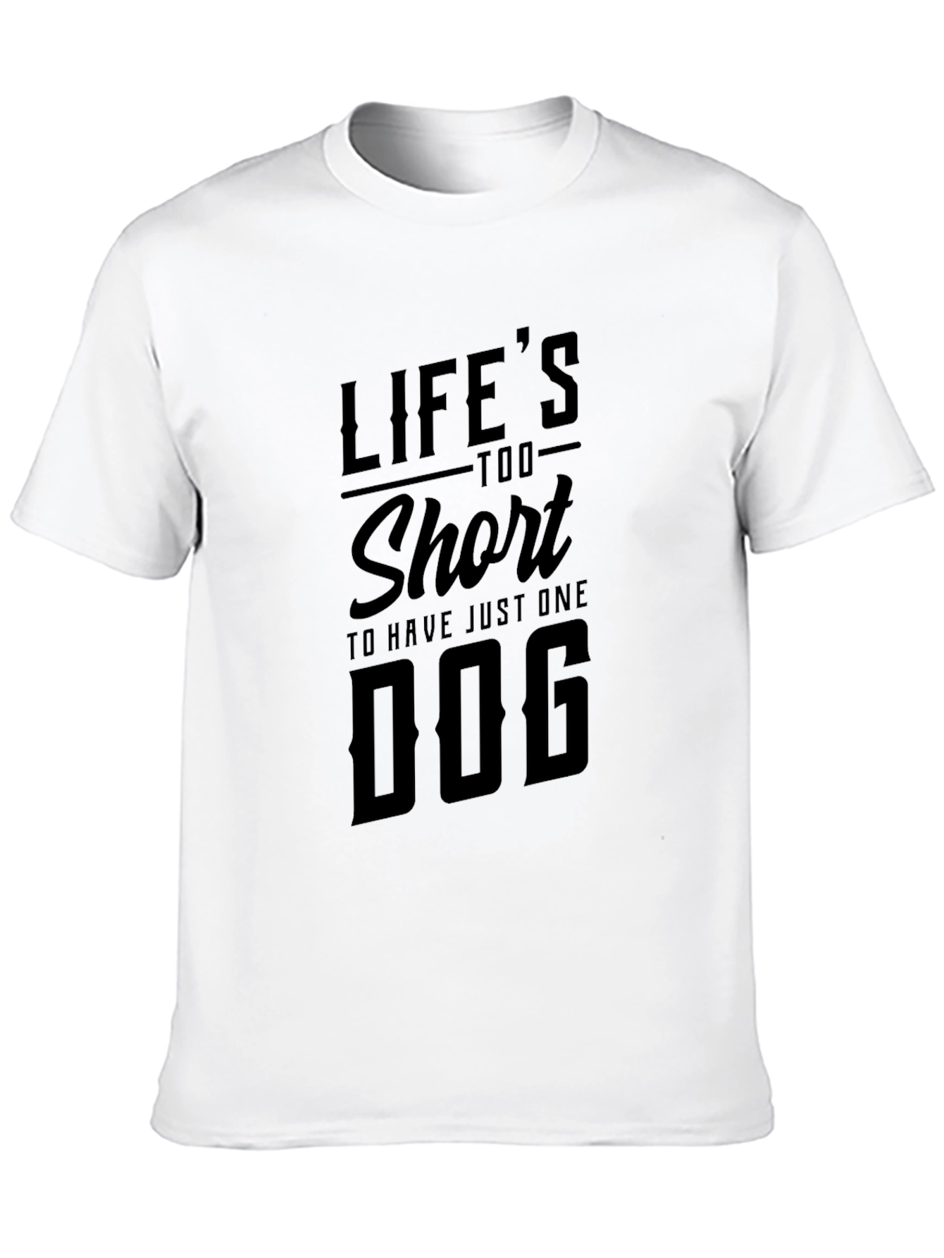 Lifes Too Short Black Graphic Tee