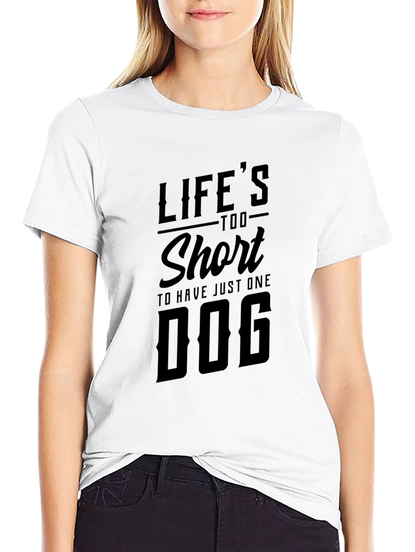 Lifes Too Short Black Graphic Tee
