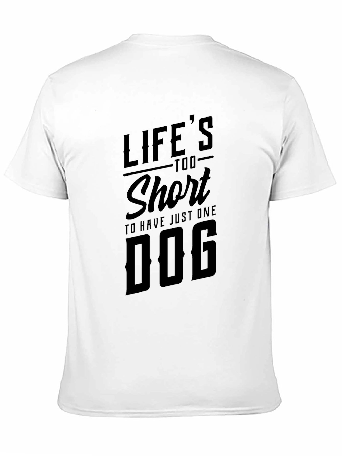 Lifes Too Short Black Graphic Tee