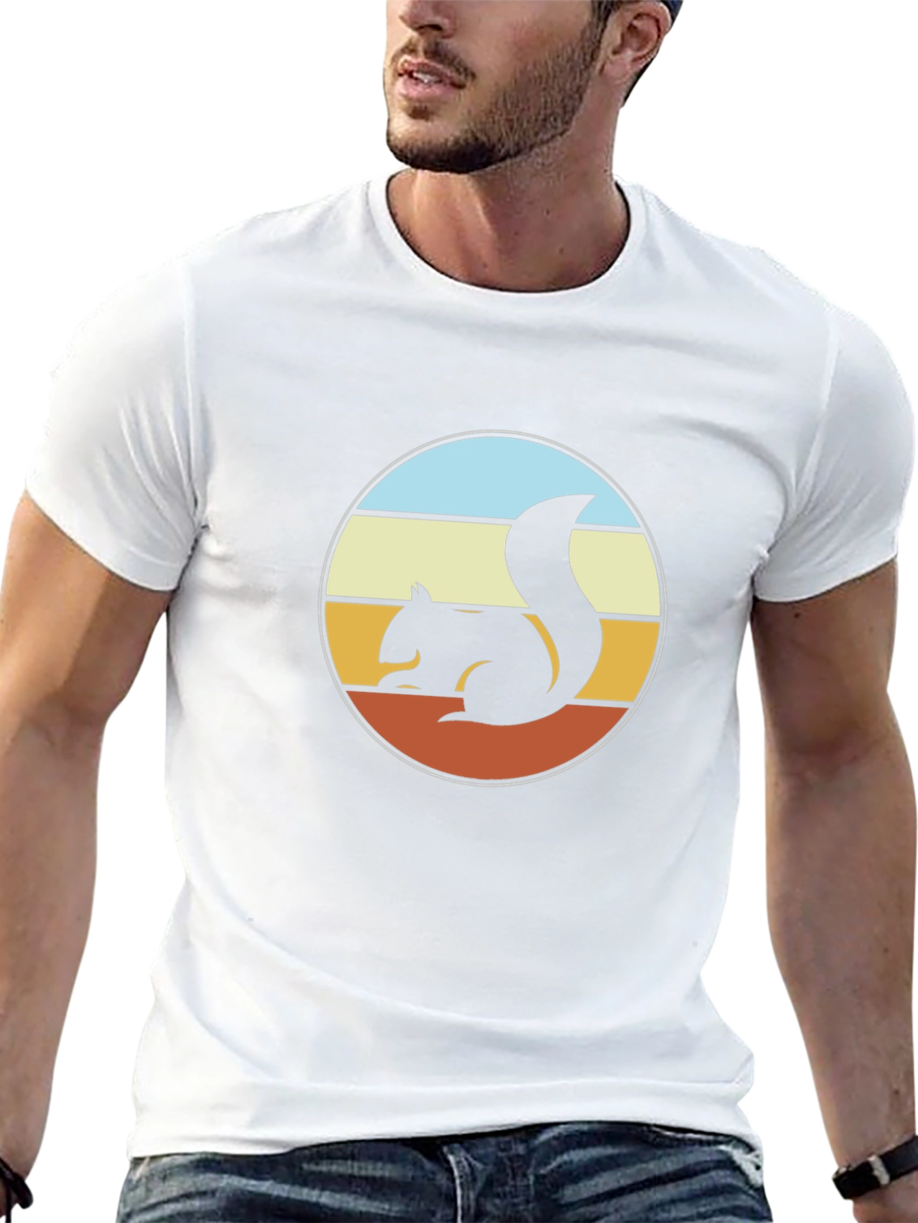 Retro Squirrel Graphic Tee - Unisex Black T-Shirt