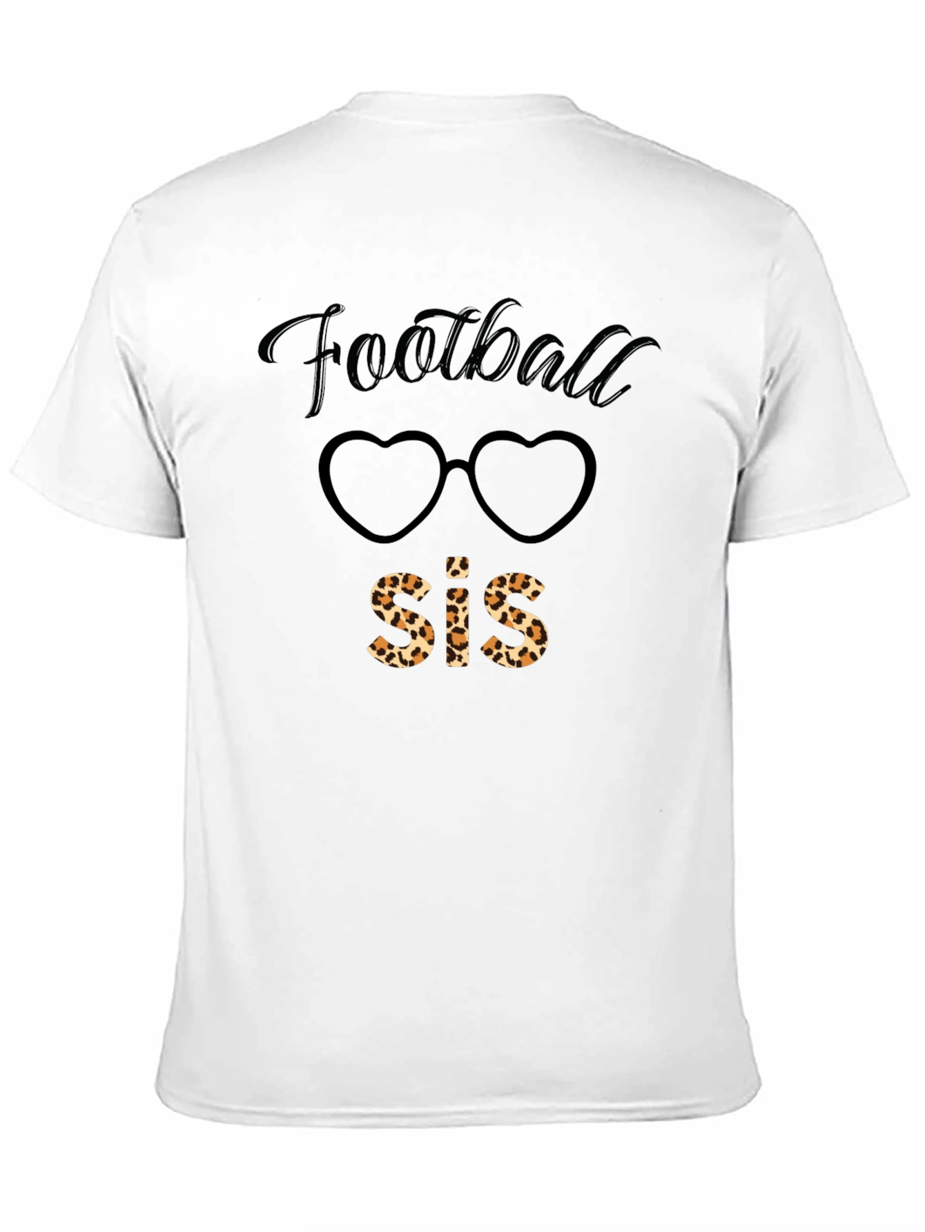 Football Sis Leopard Print Graphic Tee