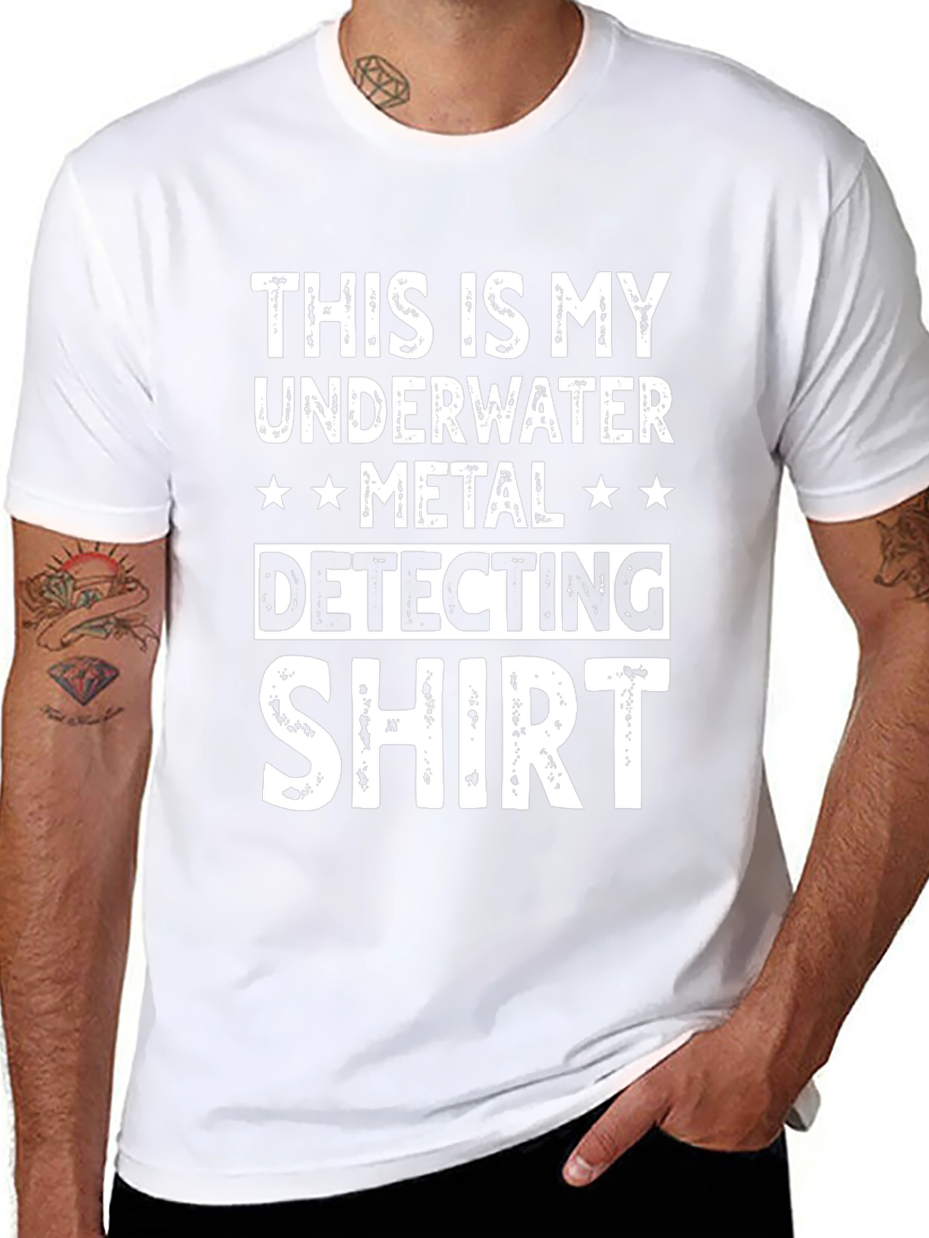 Underwater Metal Detecting Shirt - Black Graphic Tee
