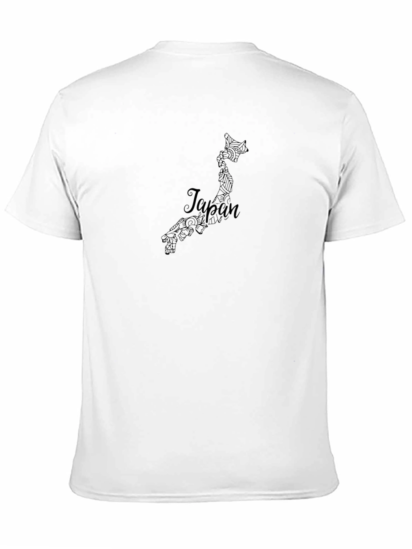 Japan Map Graphic Tee - Black Cotton T-Shirt