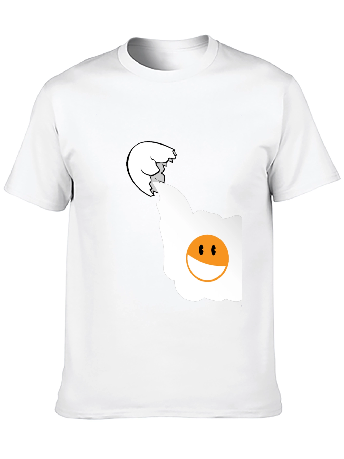 Funny Egg Graphic T-Shirt - Black Casual Tee