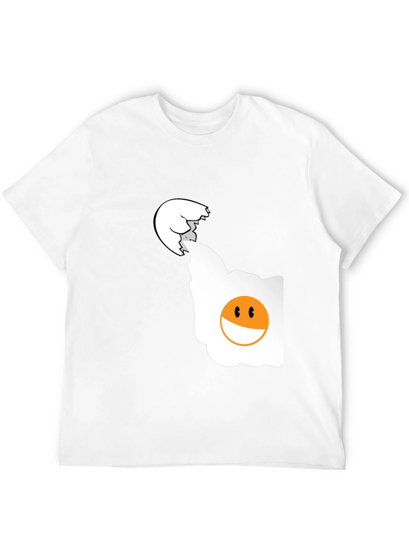 Funny Egg Graphic T-Shirt - Black Casual Tee