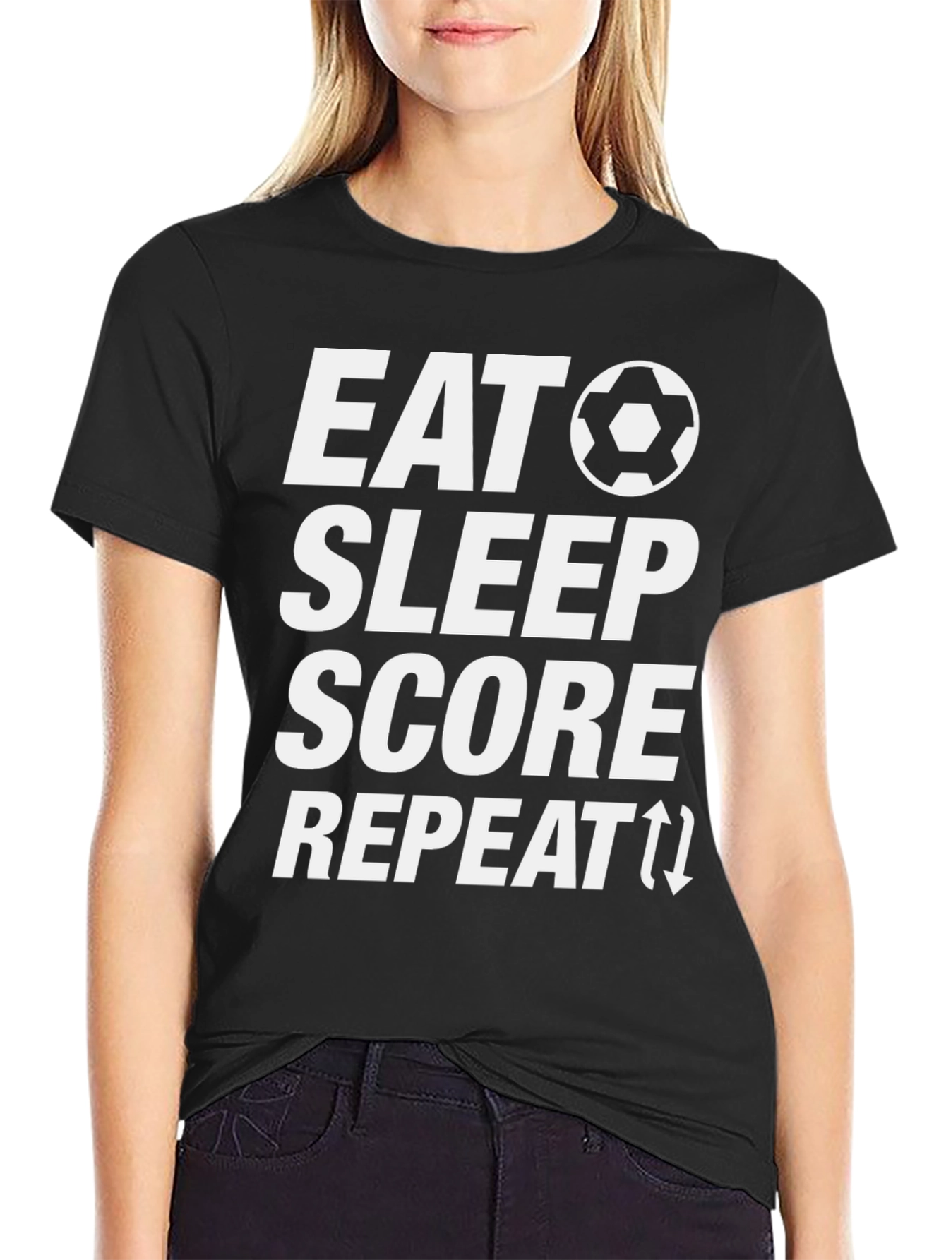 Eat Sleep Score Repeat T-Shirt