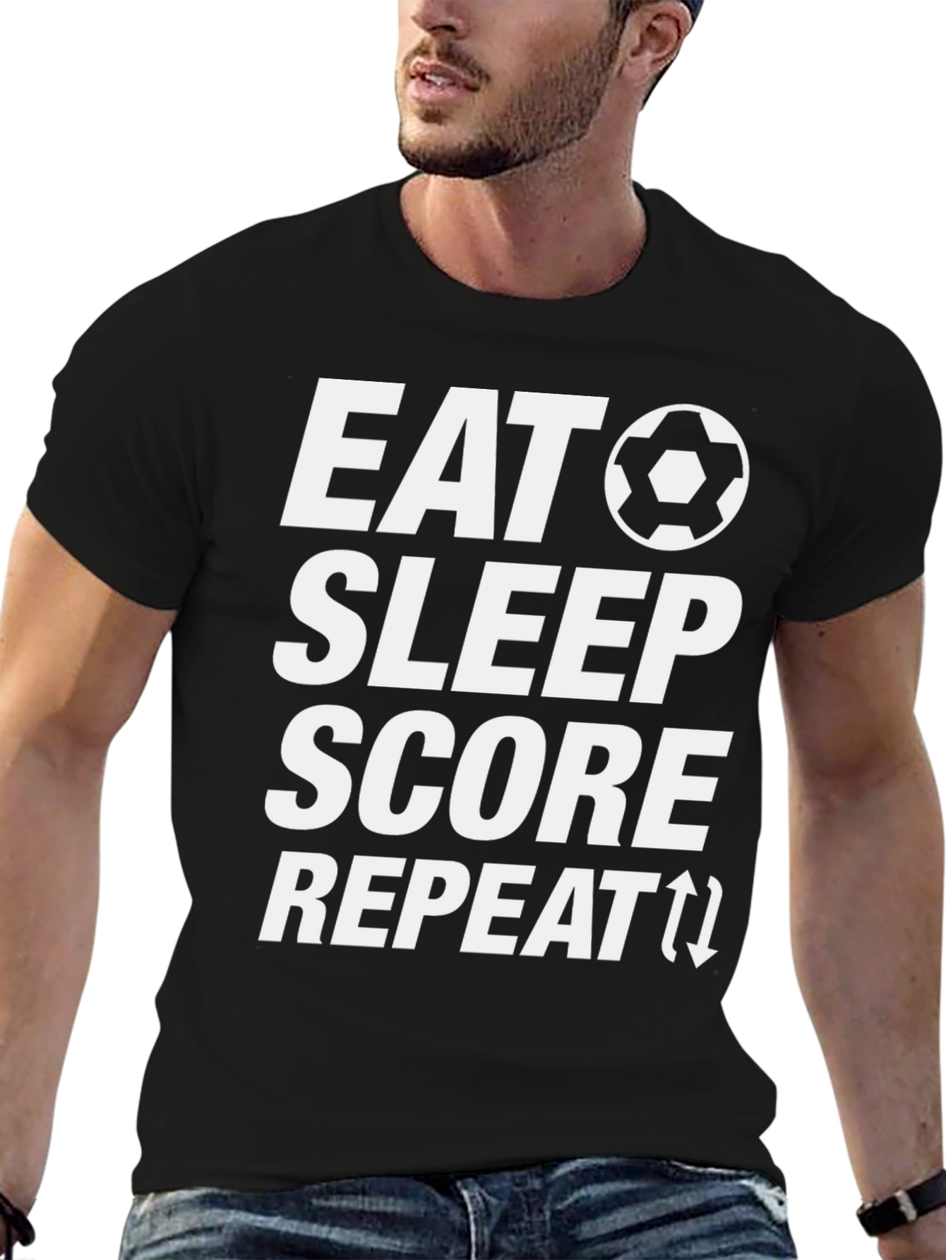 Eat Sleep Score Repeat T-Shirt