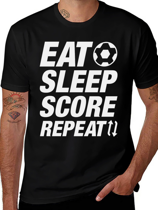 Eat Sleep Score Repeat T-Shirt