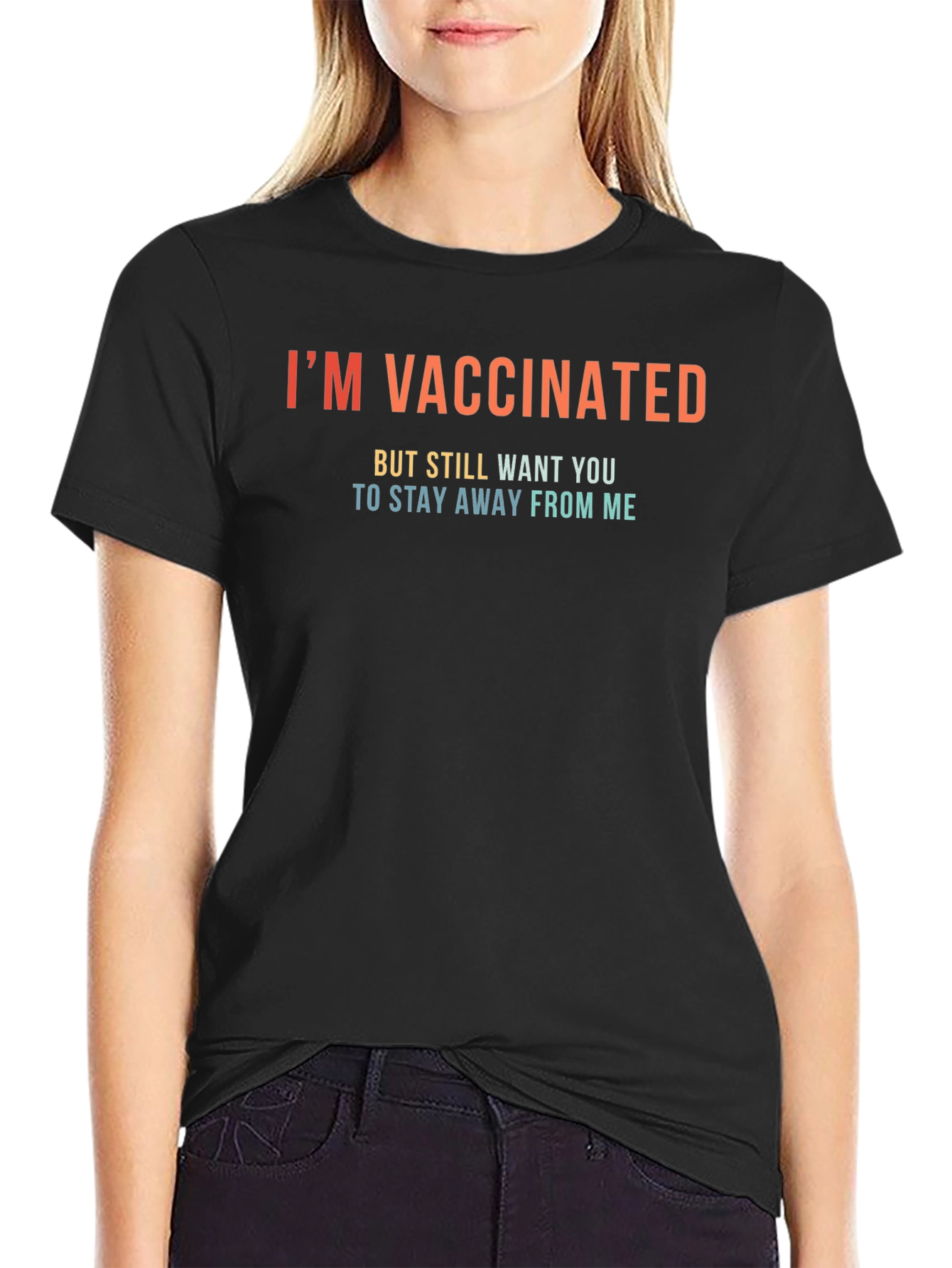Im Vaccinated T-Shirt Funny Social Distancing Tee