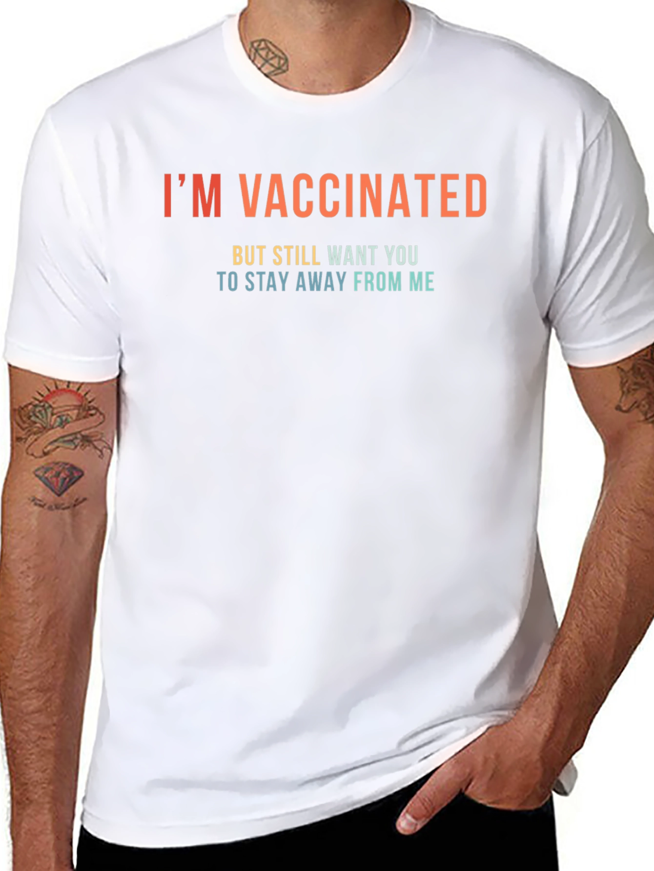 Im Vaccinated T-Shirt Funny Social Distancing Tee