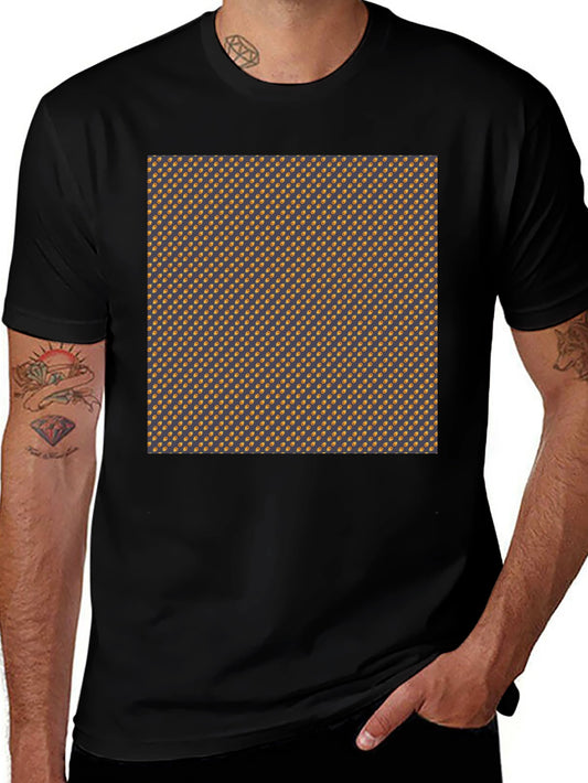 Patterned Crewneck T-Shirt - Modern Style