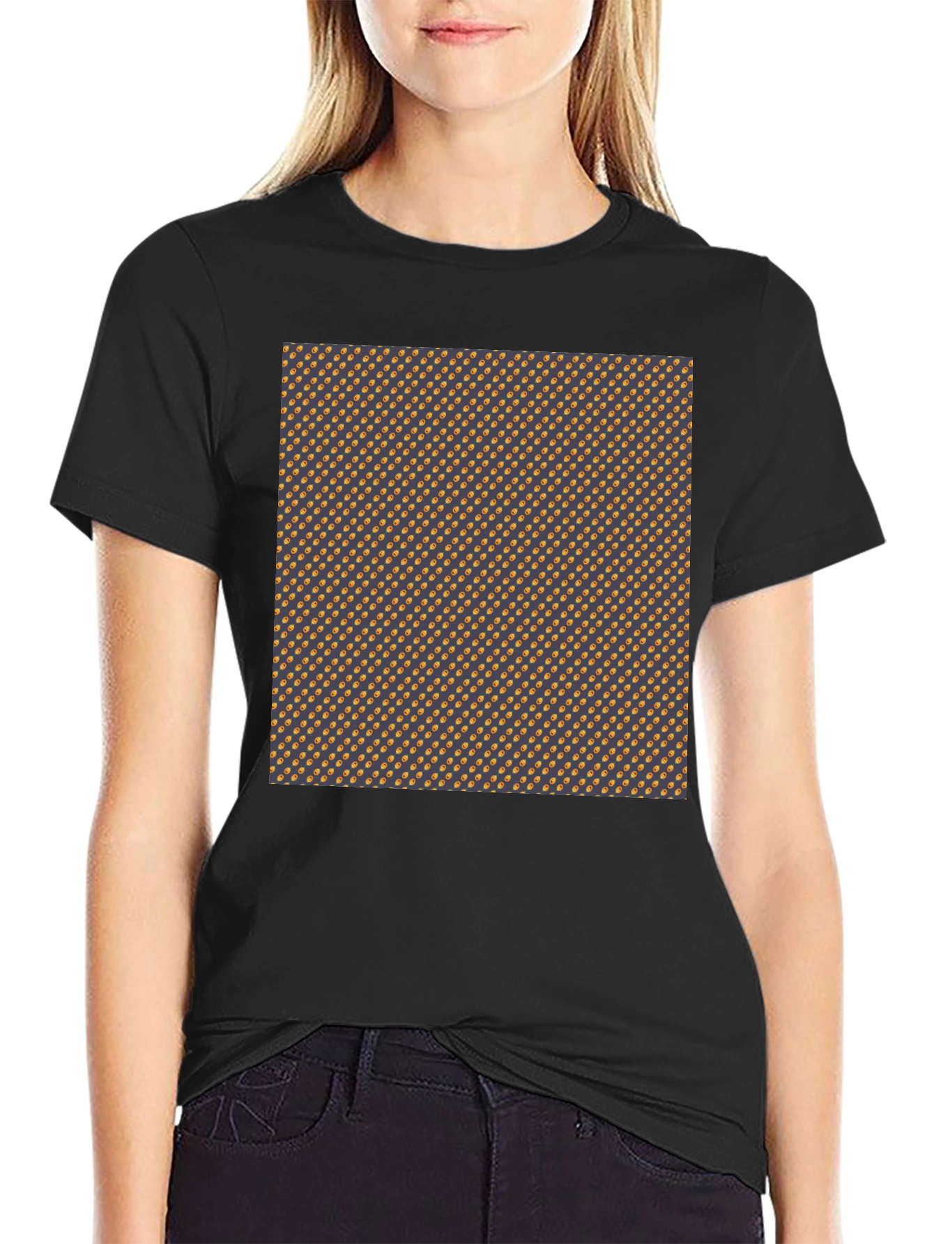 Patterned Crewneck T-Shirt - Modern Style