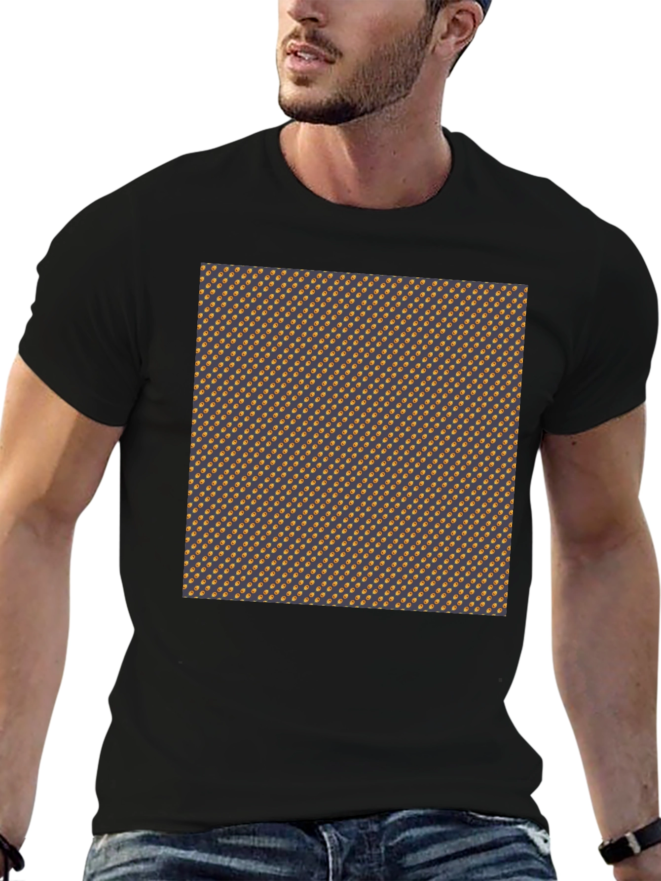 Patterned Crewneck T-Shirt - Modern Style