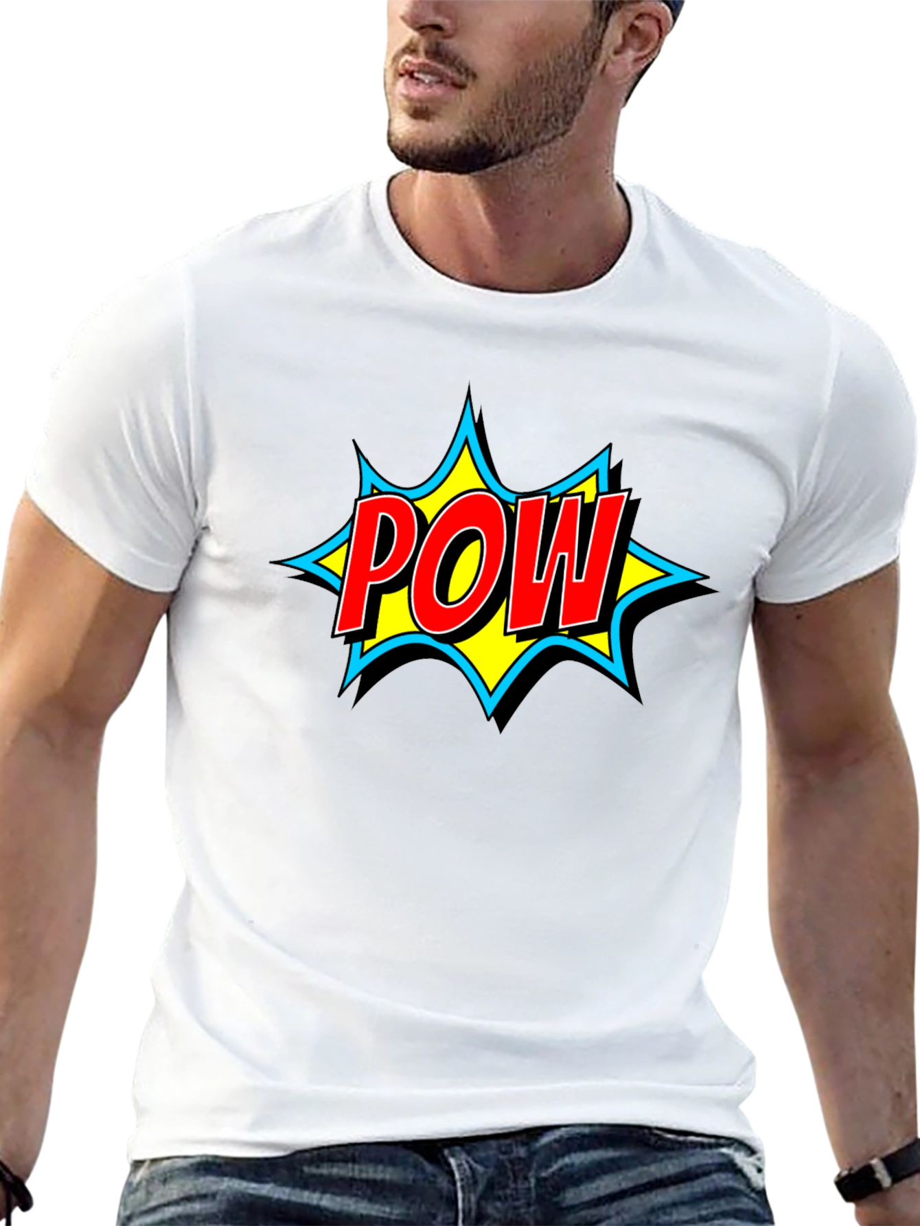 POW! Graphic Print Black T-Shirt