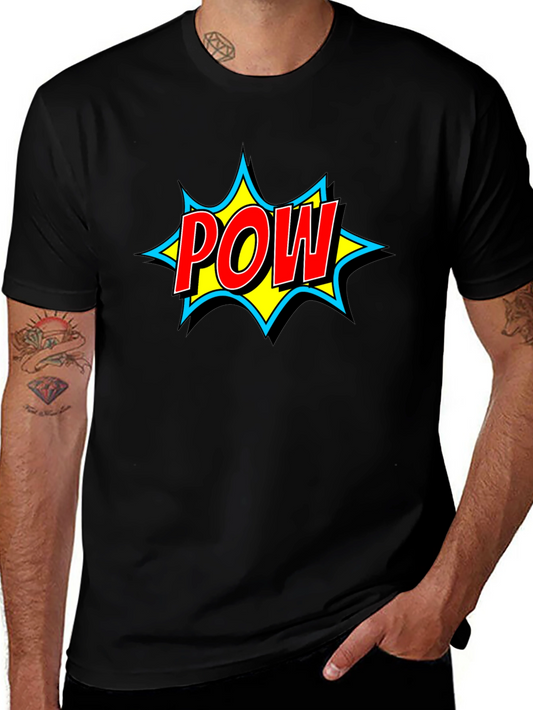POW! Graphic Print Black T-Shirt