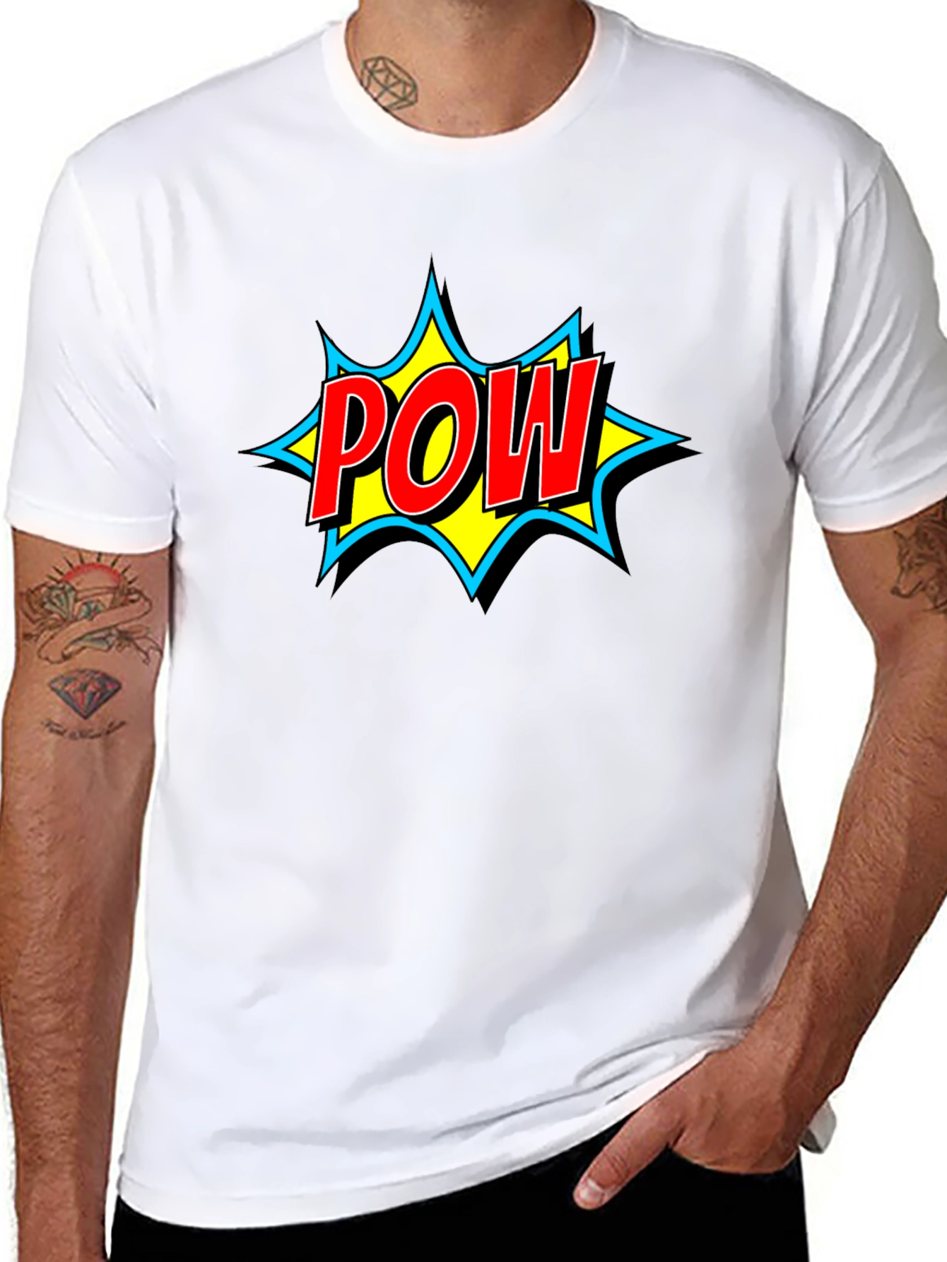 POW! Graphic Print Black T-Shirt