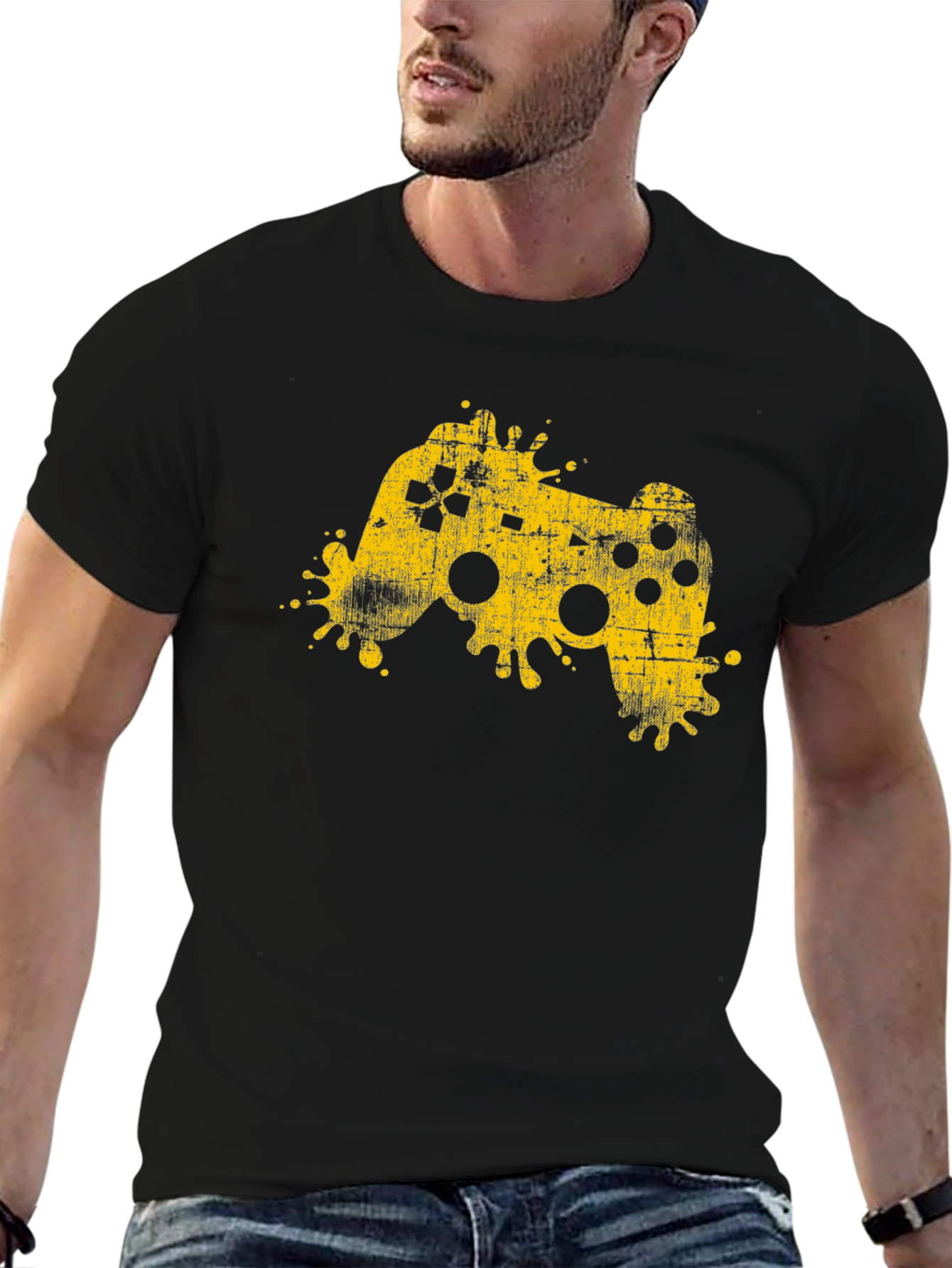 Gaming Controller Graphic Black T-Shirt