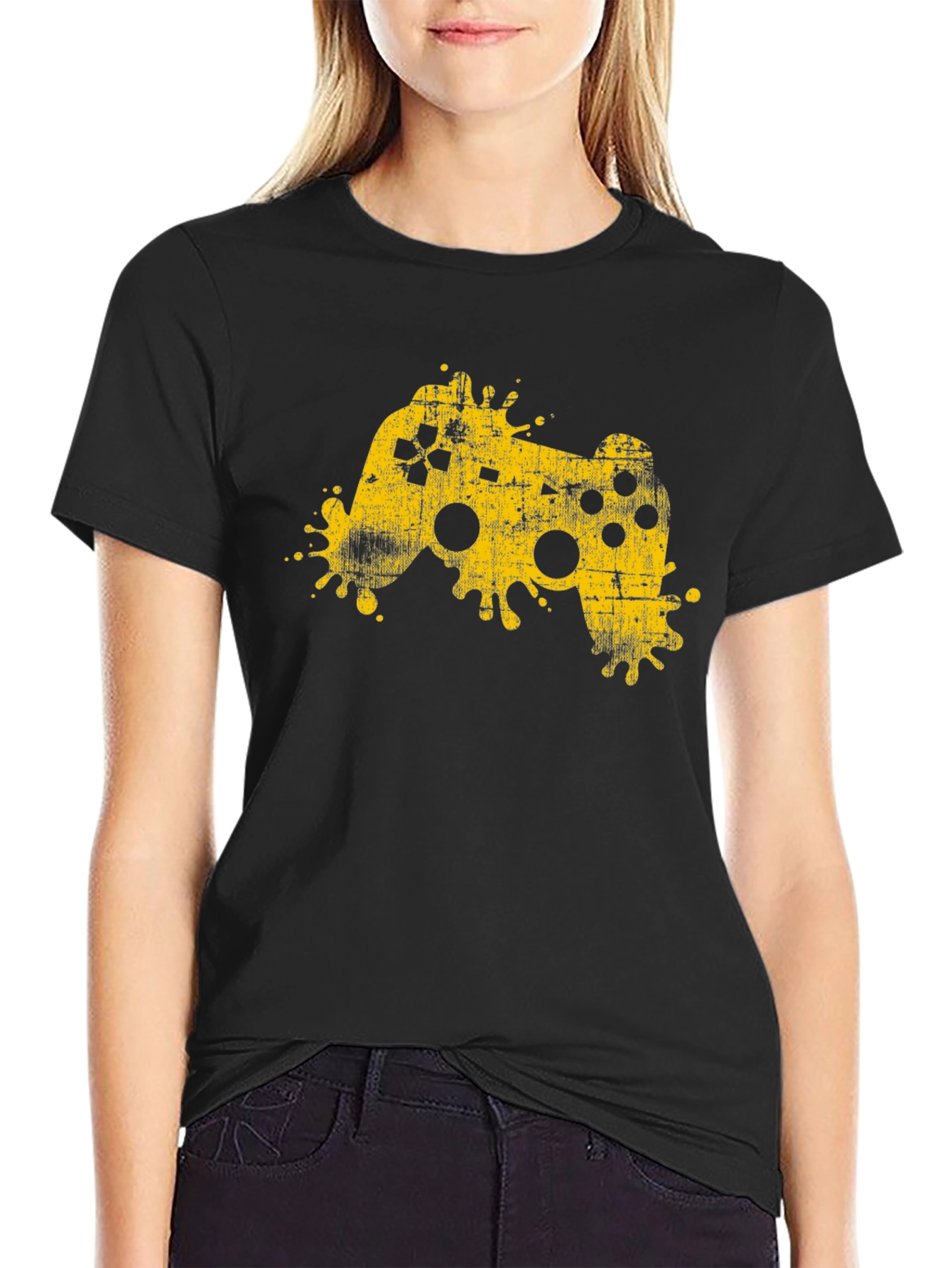 Gaming Controller Graphic Black T-Shirt
