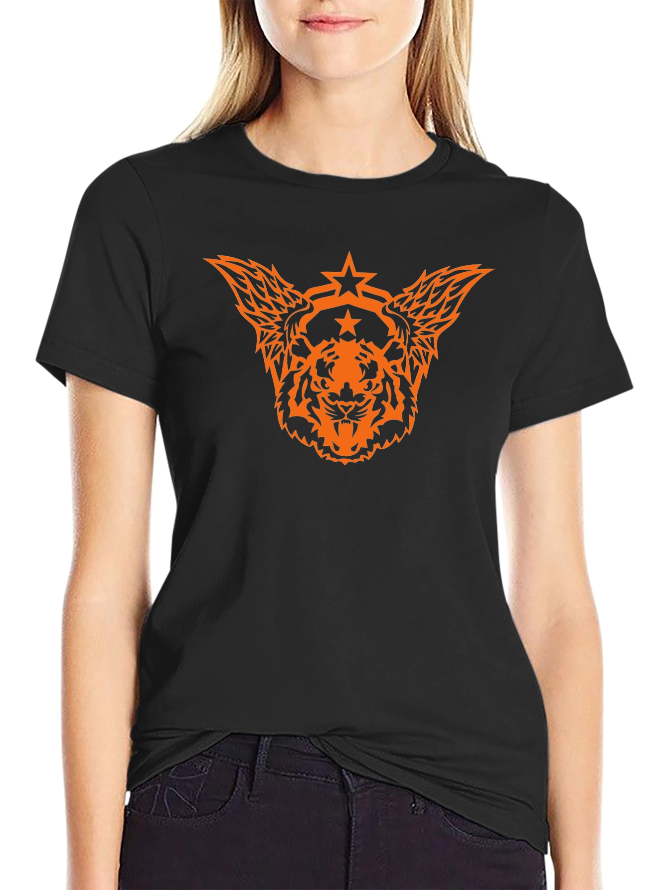 Tiger Star Graphic Black T-Shirt