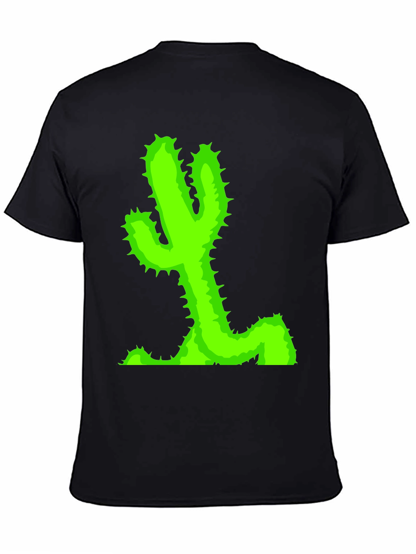 Cactus Graphic T-Shirt - Black Casual Tee