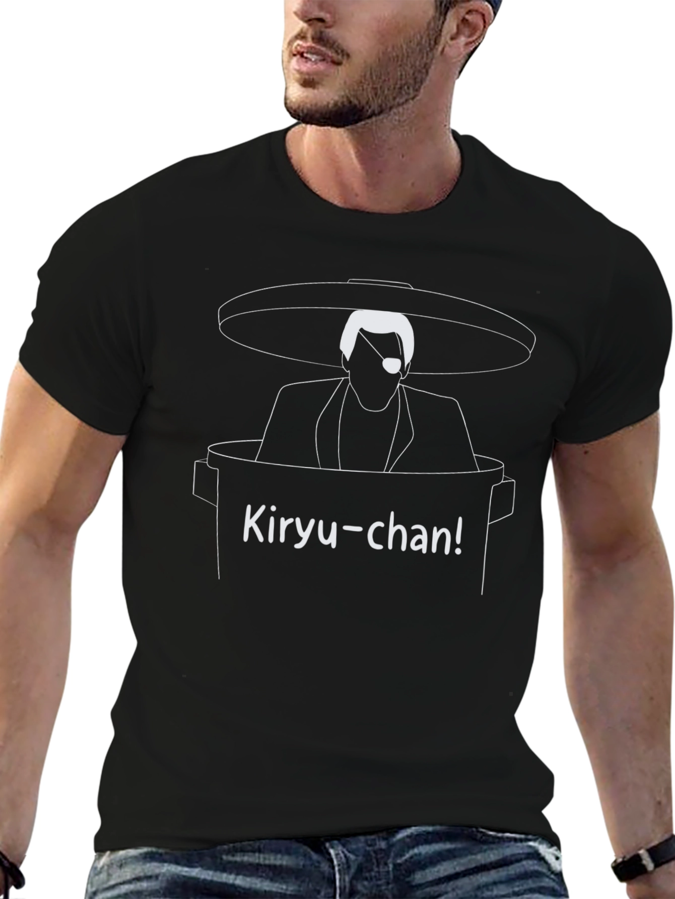 Kiryu-chan! Graphic T-Shirt - Black