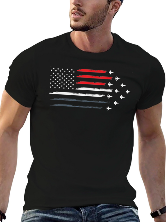American Flag Fighter Jet T-Shirt
