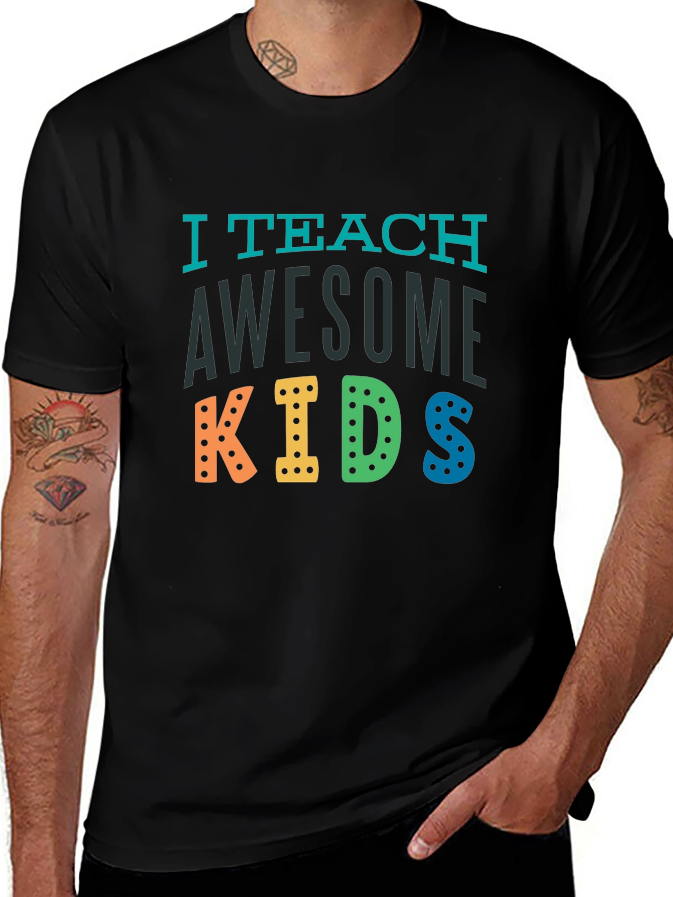 I Teach Awesome Kids Teacher T-Shirt
