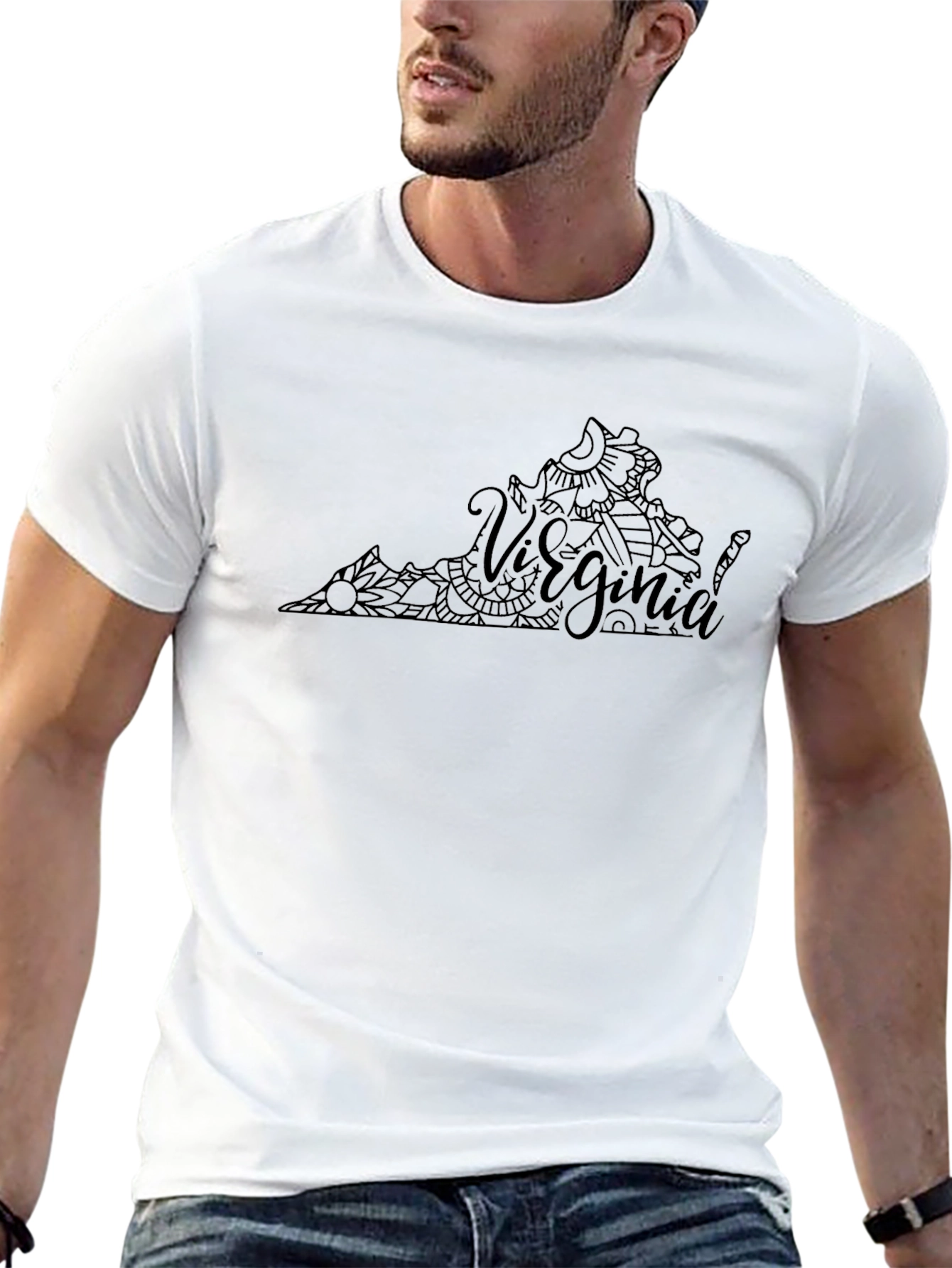 Virginia State Mandala Design T-Shirt