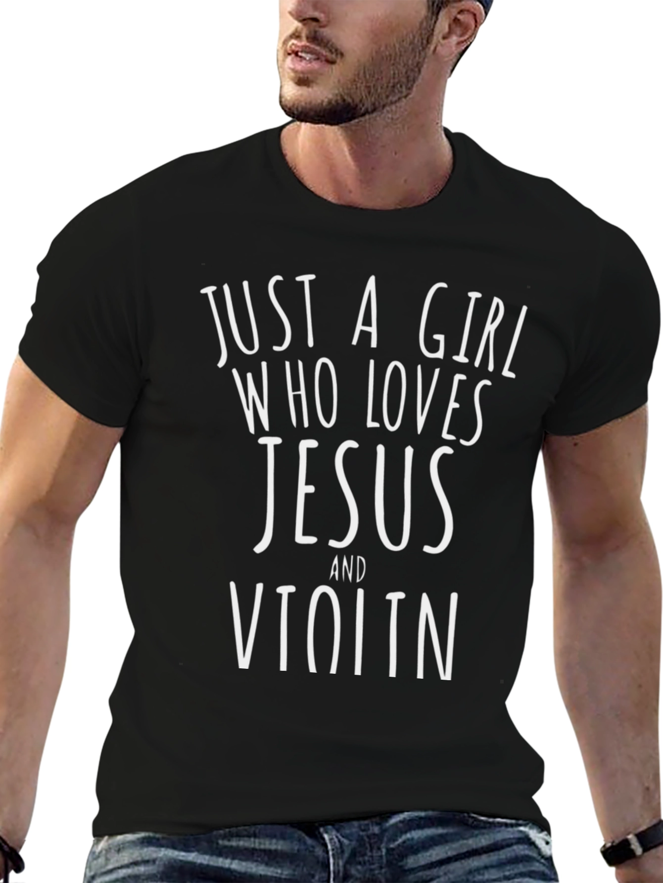 Just a Girl Who Loves Jesus and Violin T-Shirt