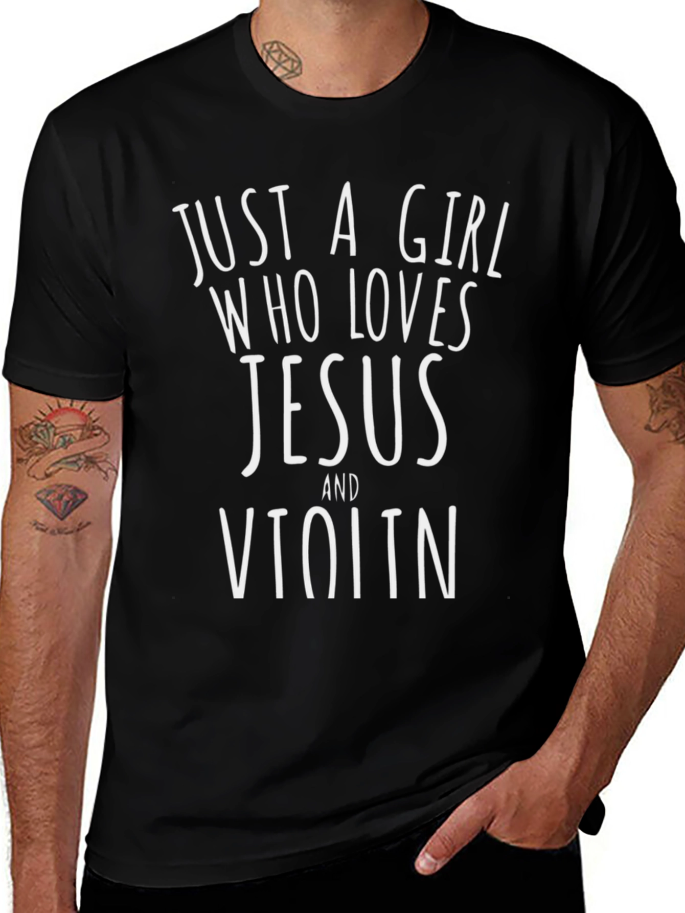 Just a Girl Who Loves Jesus and Violin T-Shirt