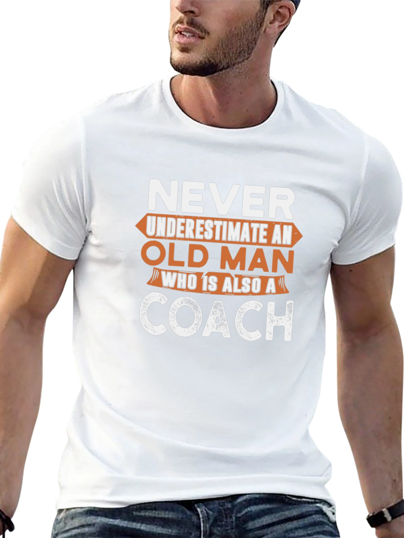 Never Underestimate Old Coach T-Shirt