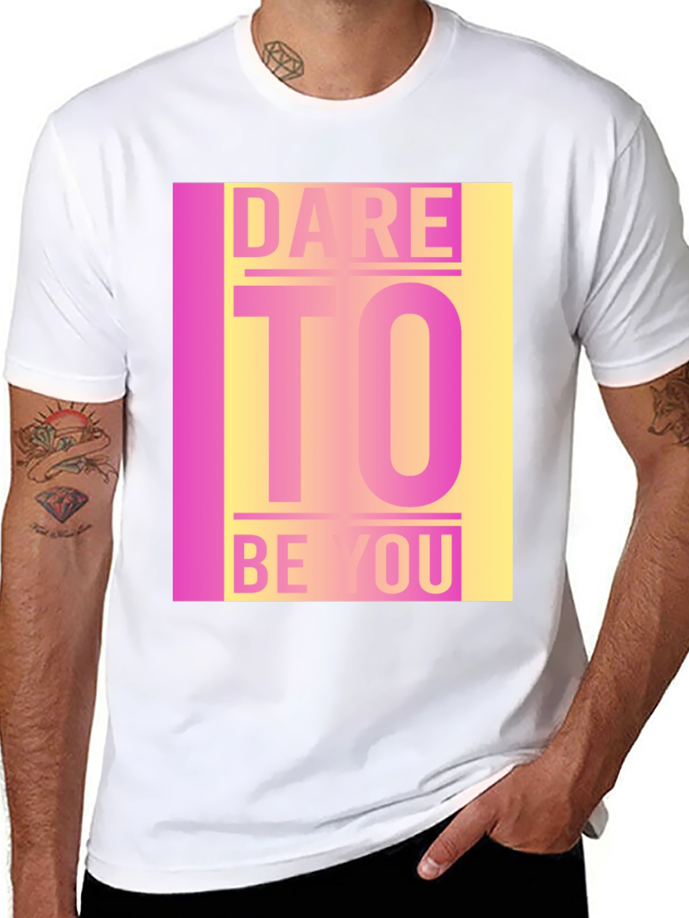 Dare to Be You Graphic Tee - Black