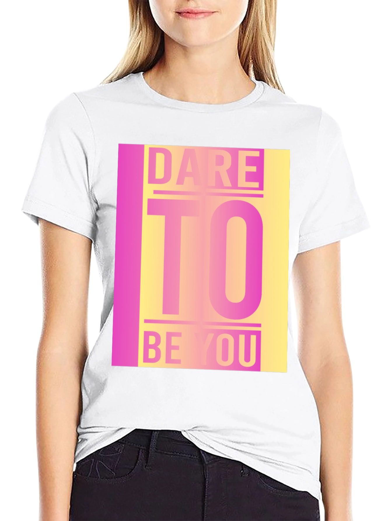 Dare to Be You Graphic Tee - Black